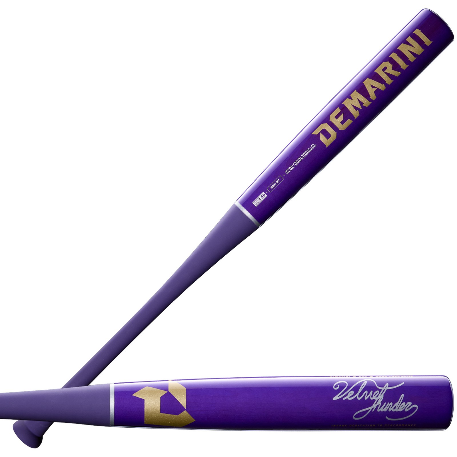 DeMarini 2027 Velvet Thunder D54 Wood/Composite (-3) BBCOR Baseball Bat - 34/31