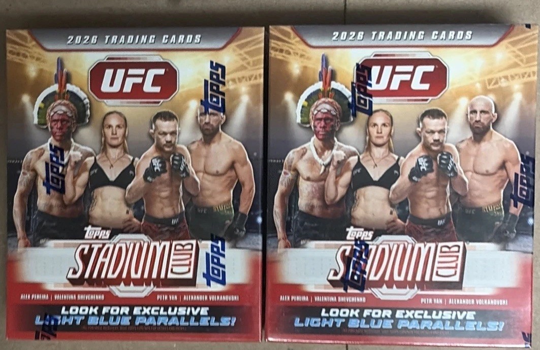 2026 Topps Stadium Club UFC Trading Cards (2) MEGA Boxes NEW FACTORY SEALED