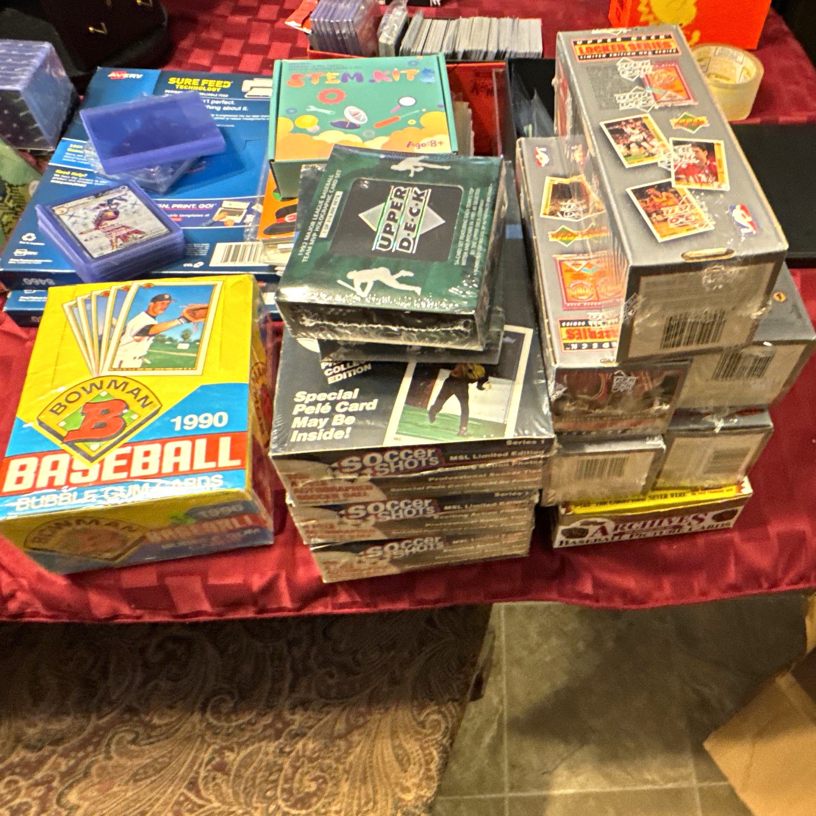 Huge lot of Sports Boxes and Packs. You get all in pictures. Huge lot of Sports Boxes and Packs. You get all in pictures.