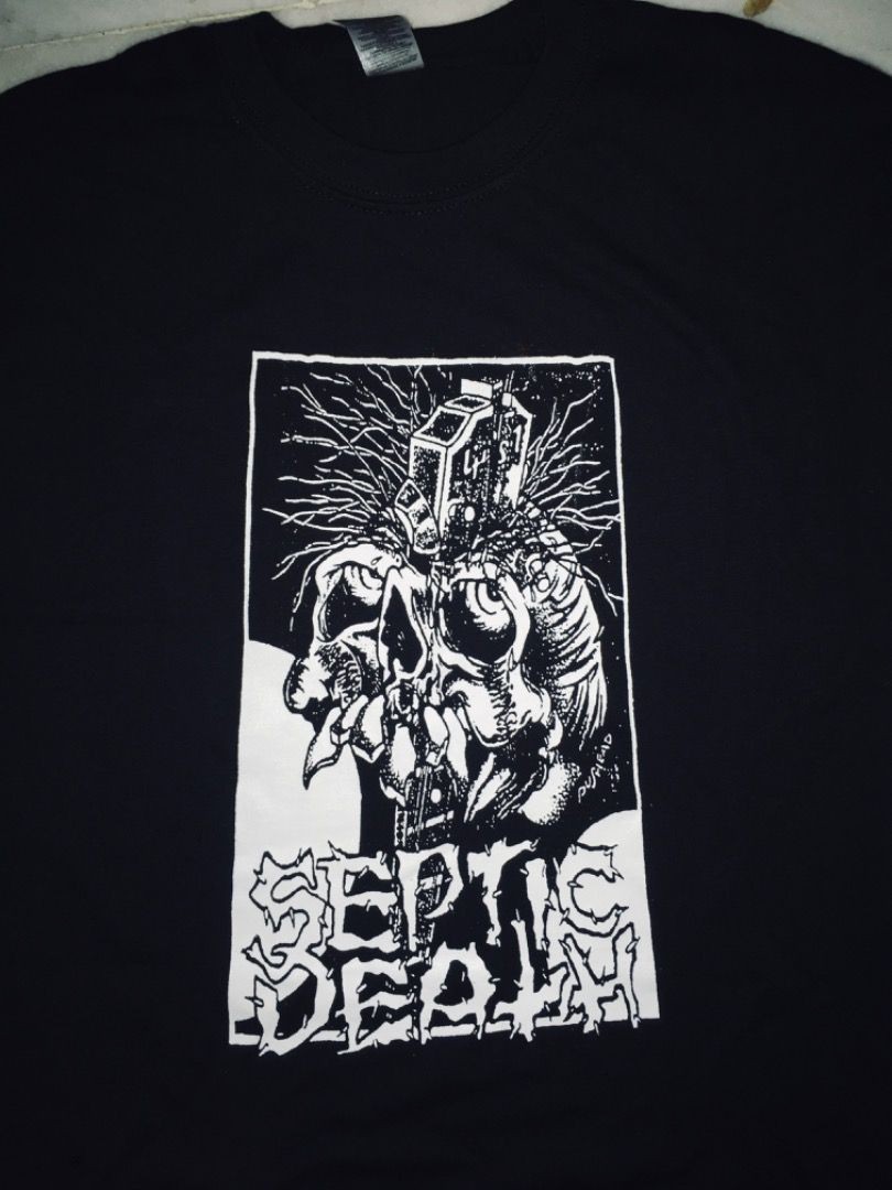 Vtg Septic Death band Heavy Cotton Black All Size T Shirt For Men JJ226