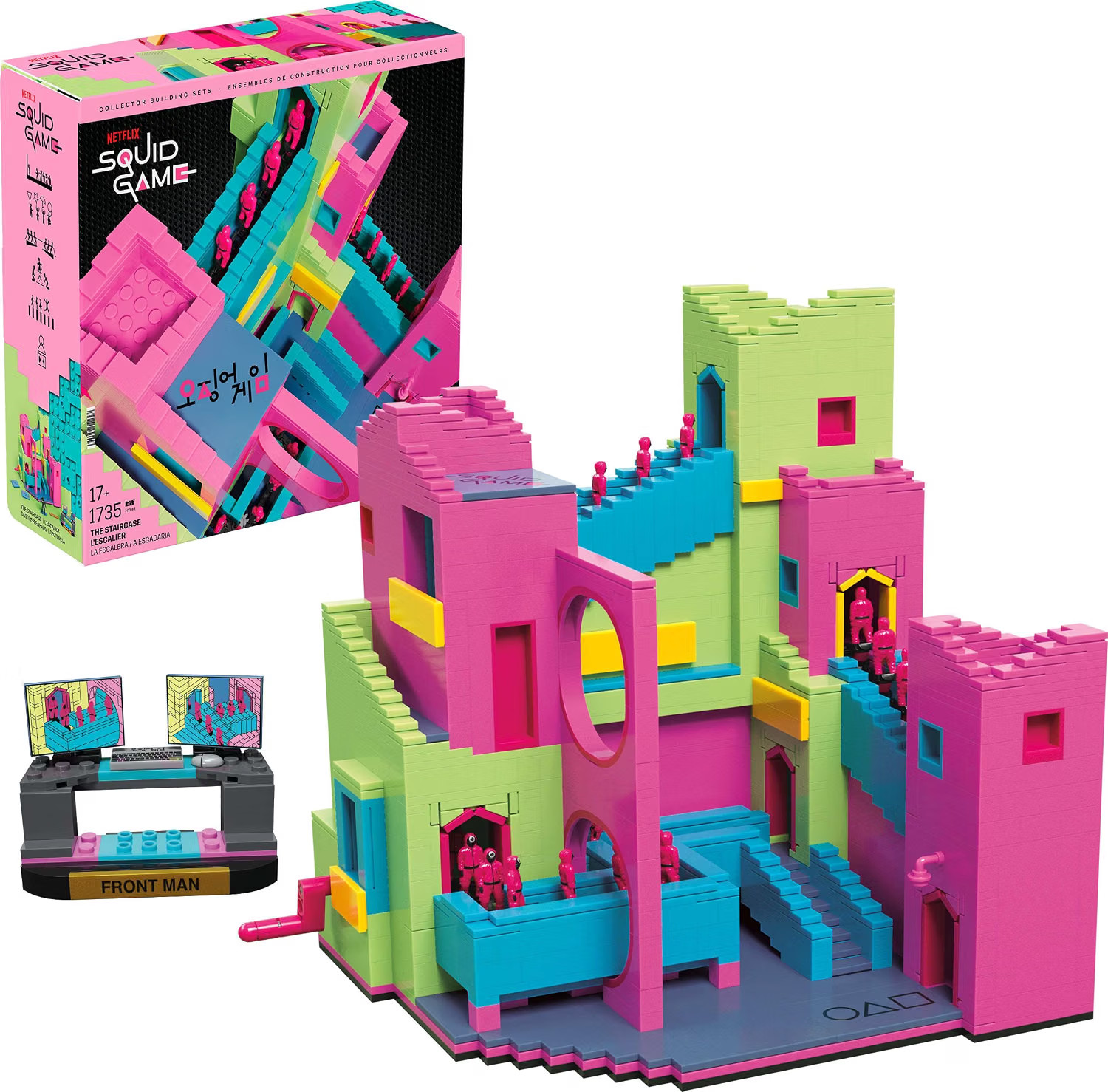 MEGA Squid Game Action Figure Building Toy The Staircase with 1707 Pieces, M... MEGA Squid Game Action Figure Building Toy The Staircase with 1707 Pieces, M...