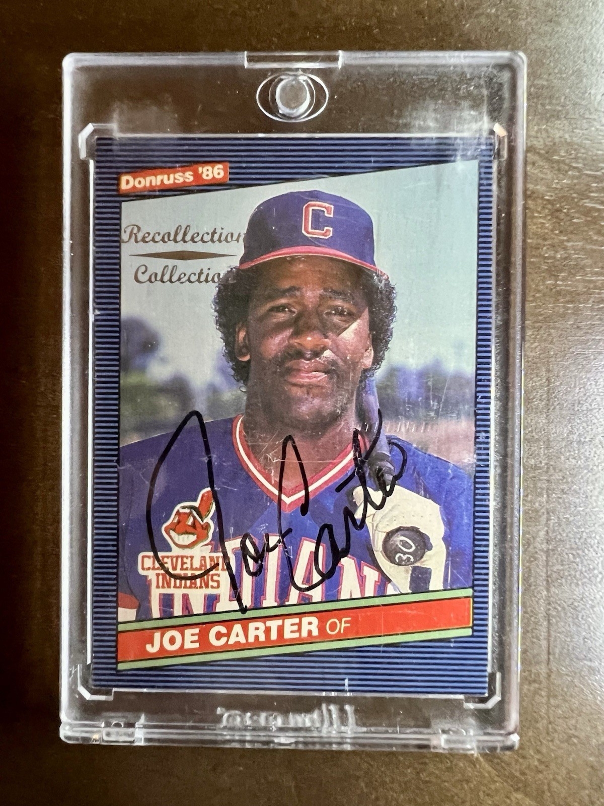 2002 Donruss Recollection Collection Auto JOE CARTER - 86 Donruss /50