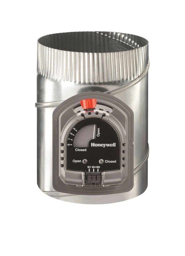 Honeywell ARD8TZ 8in Round Automatic TrueZONE Damper, Normally Open