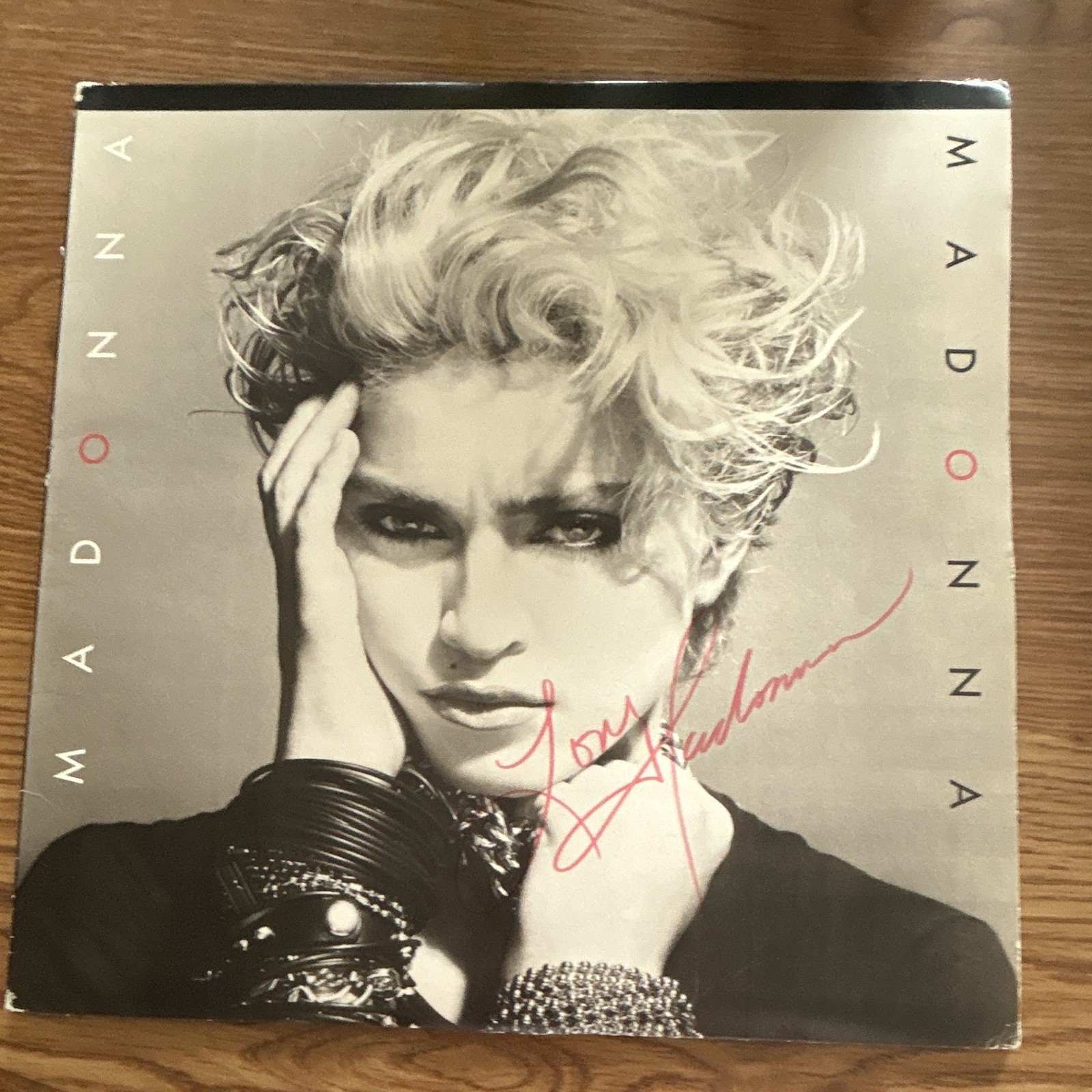 Madonna Signed Self-Titled Album LP Record Cover w/ LOA Sire 23867-1 Madonna Signed Self-Titled Album LP Record Cover w/ LOA Sire 23867-1