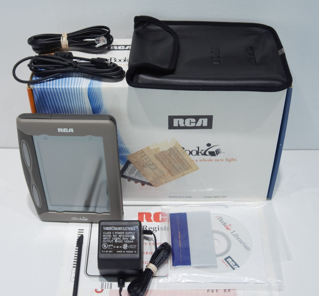 VINTAGE RCA eBOOK (REB1100) IN ORIGINAL BOX with ACCESSORIES - MINT CONDITION