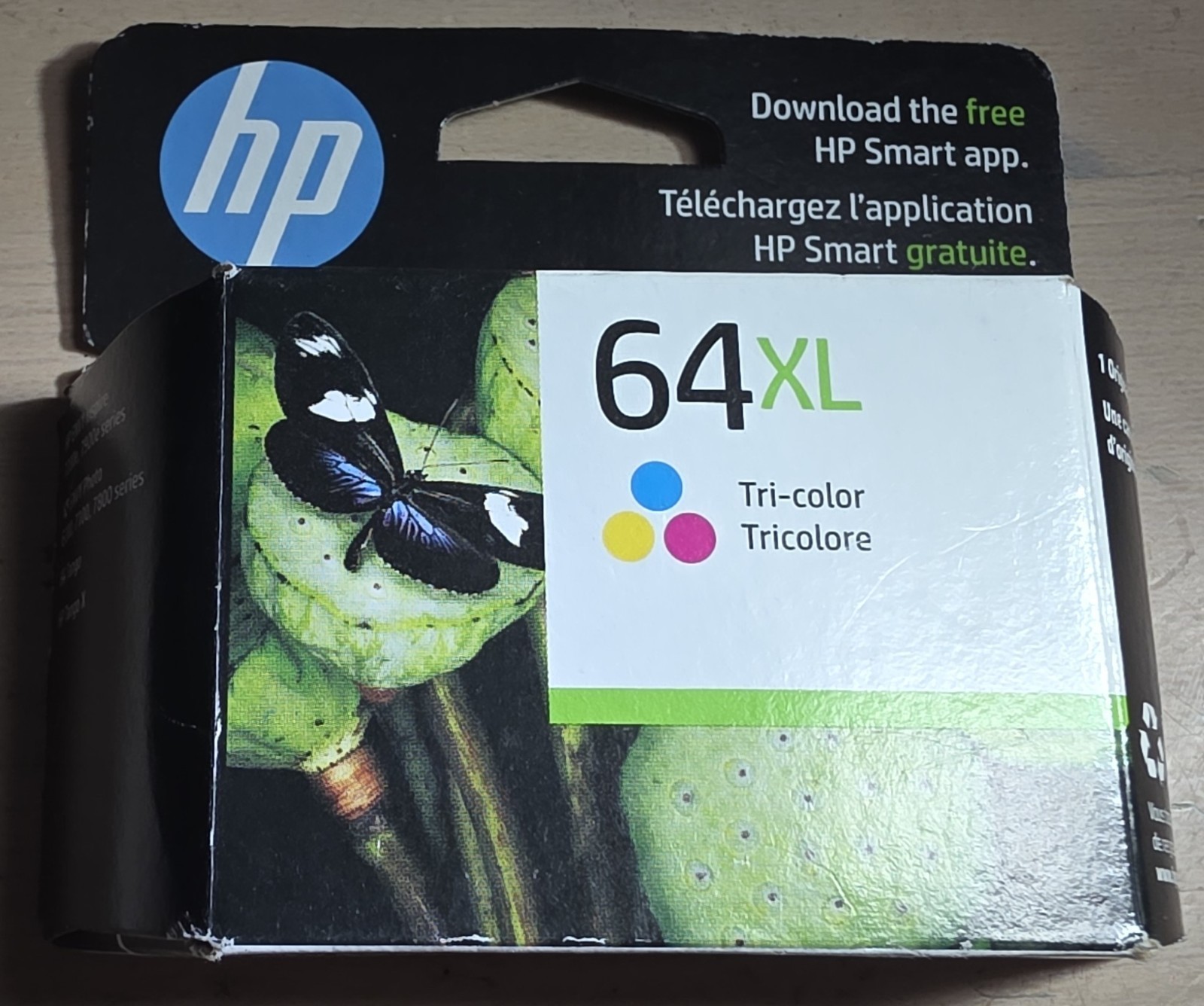1 PACK Genuine HP 64XL High Yield Ink Cartridge Tri Color (N9J91AN) 1 PACK Genuine HP 64XL High Yield Ink Cartridge Tri Color (N9J91AN)