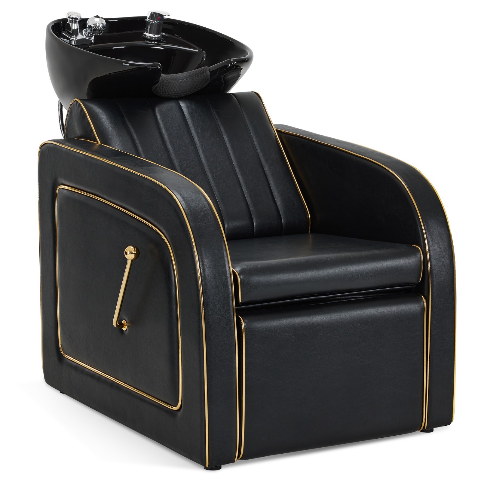 BarberPub Backwash Shampoo Station Chair, Salon Ceramic Hair Wash Bowl 9175 BarberPub Backwash Shampoo Station Chair, Salon Ceramic Hair Wash Bowl 9175