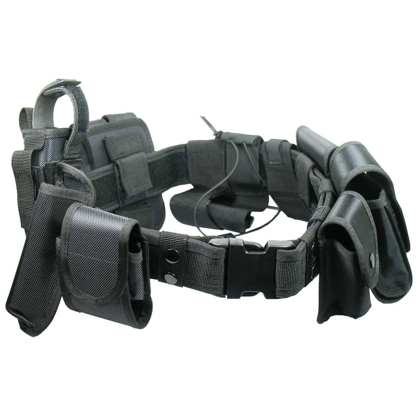 Black Tactical Nylon police Security Guard Duty Belt Utility Kit System w/ Pouch Black Tactical Nylon police Security Guard Duty Belt Utility Kit System w/ Pouch