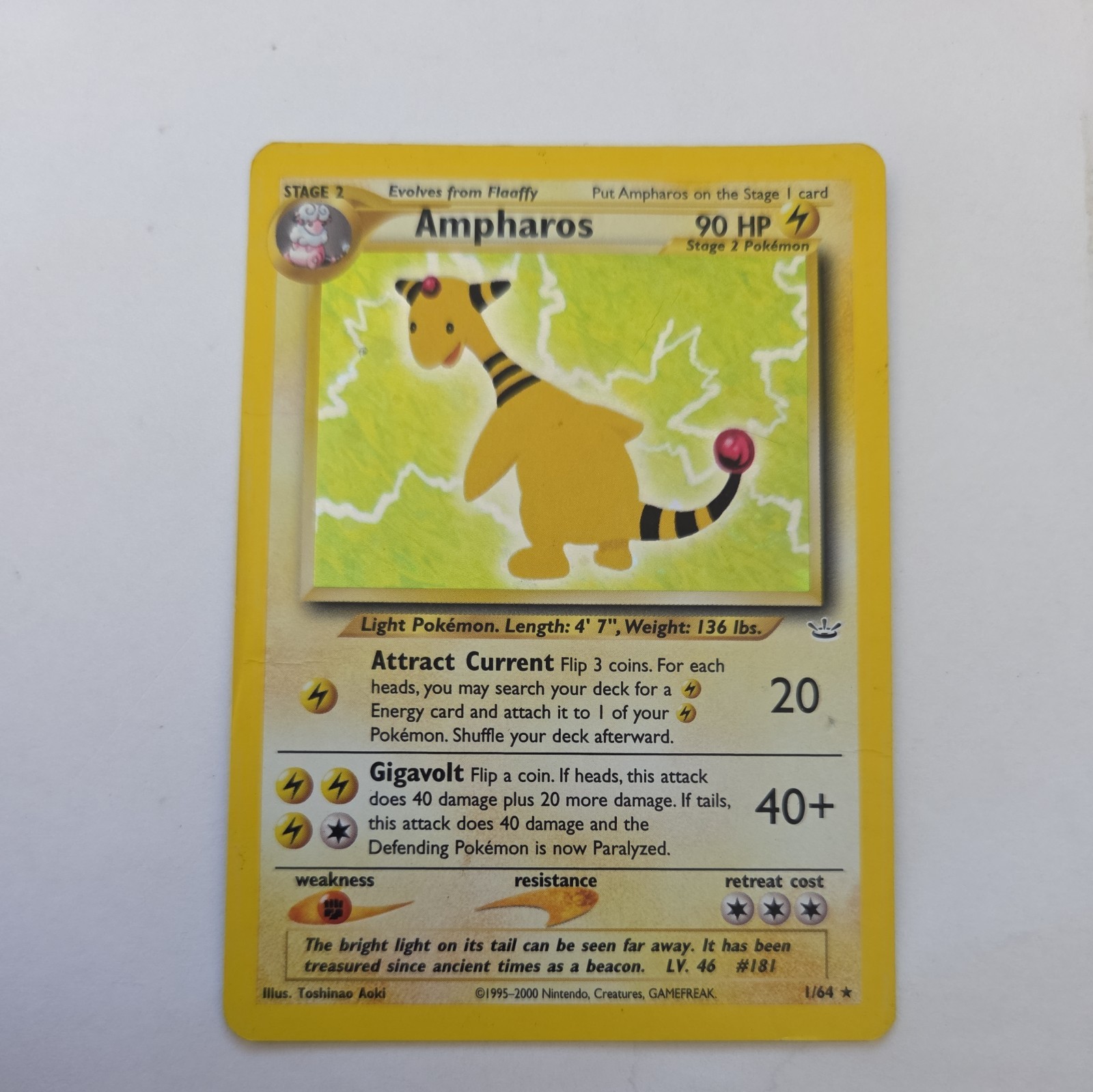 2001 Pokemon Neo Revelation Ampharos Holo 1/64