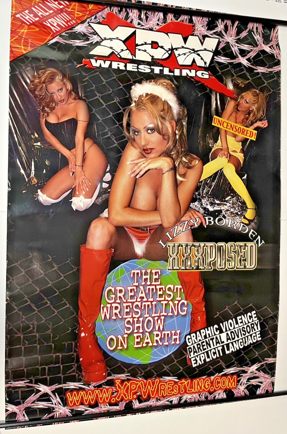 XPW Wrestling Lizzi Borden 2002 Poster 24 x 36 Inches WWE AEW WWC IWA XPW Wrestling Lizzi Borden 2002 Poster 24 x 36 Inches WWE AEW WWC IWA