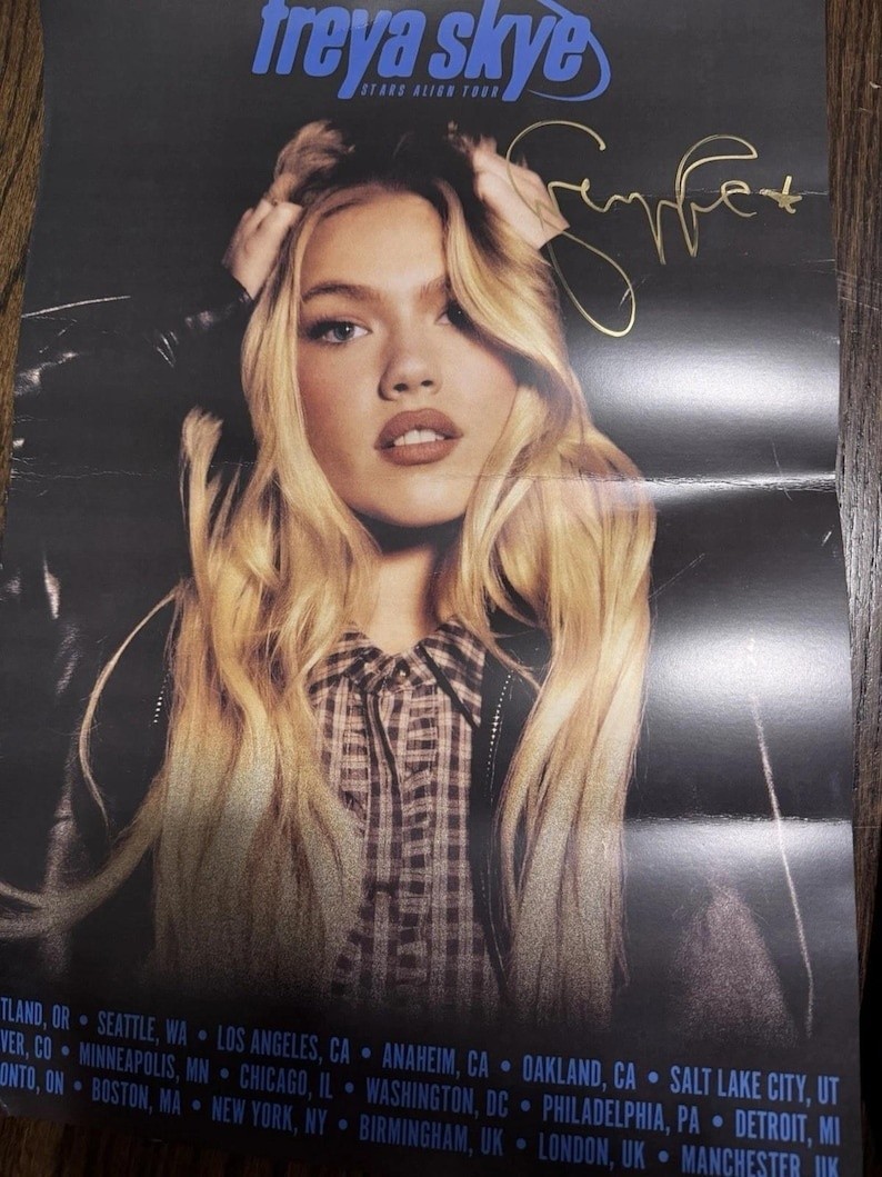 Freya Skye SIGNED Poster from Stars Align Tour 2026 Freya Skye SIGNED Poster from Stars Align Tour 2026