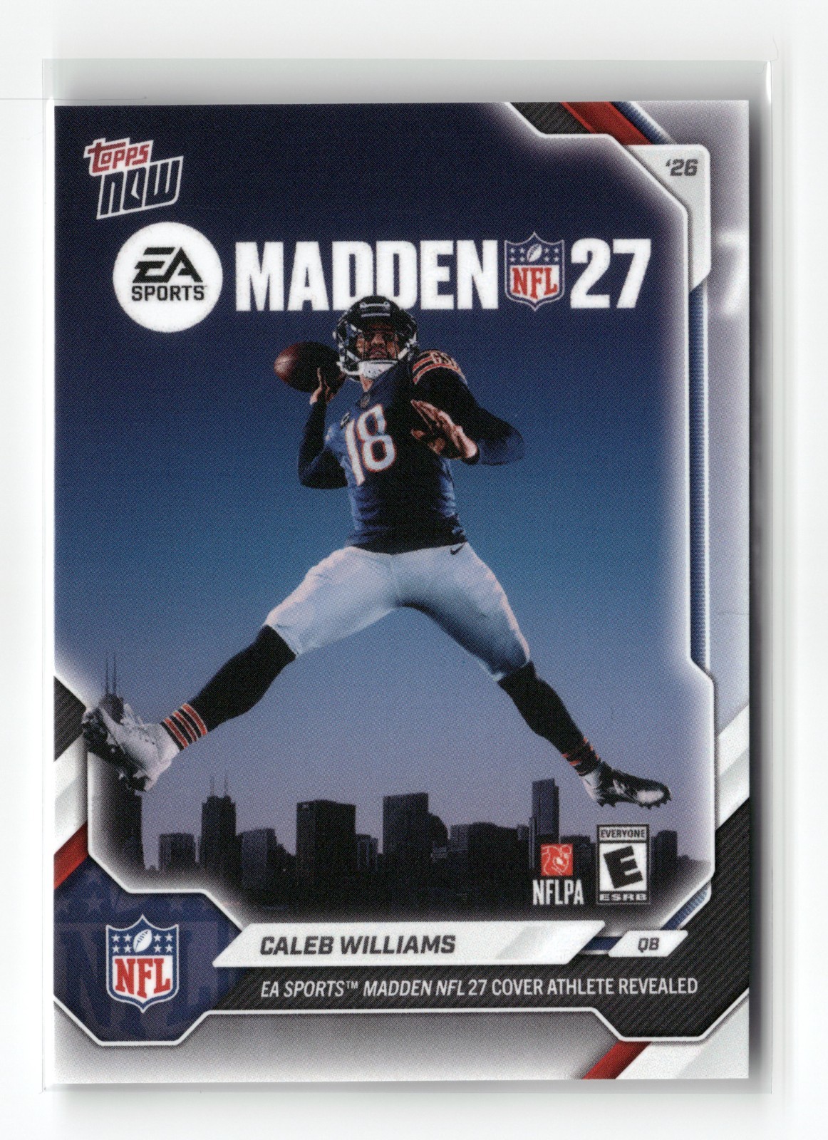 2026 Topps Now NFL Caleb Williams #MADD EA Sports Madden 27 Cover QUANTITY AVAIL