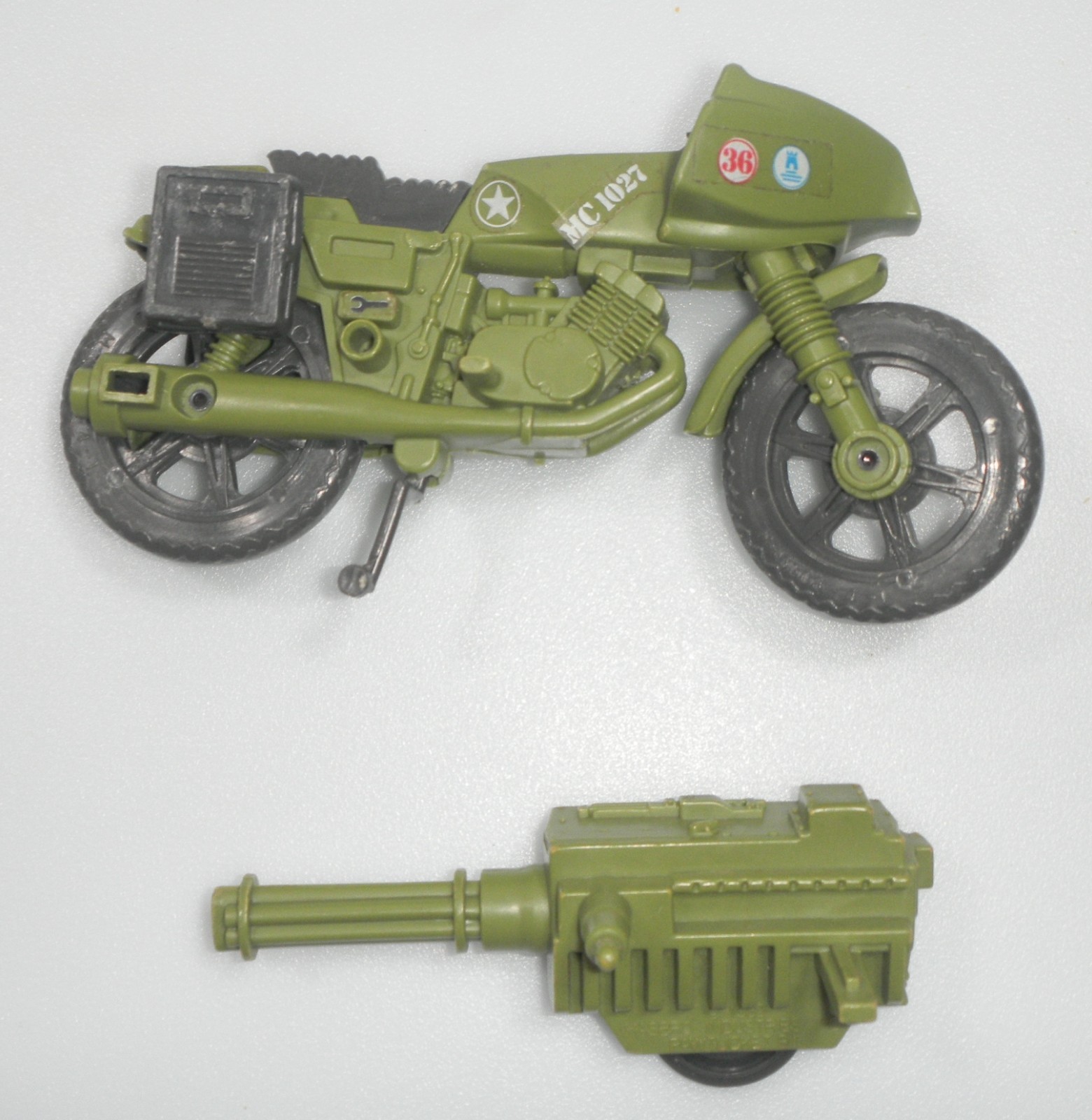 Vintage 1982 RAM Motorcycle G.I. GI Joe 100% Complete 3.75 ARAH -Broken Read