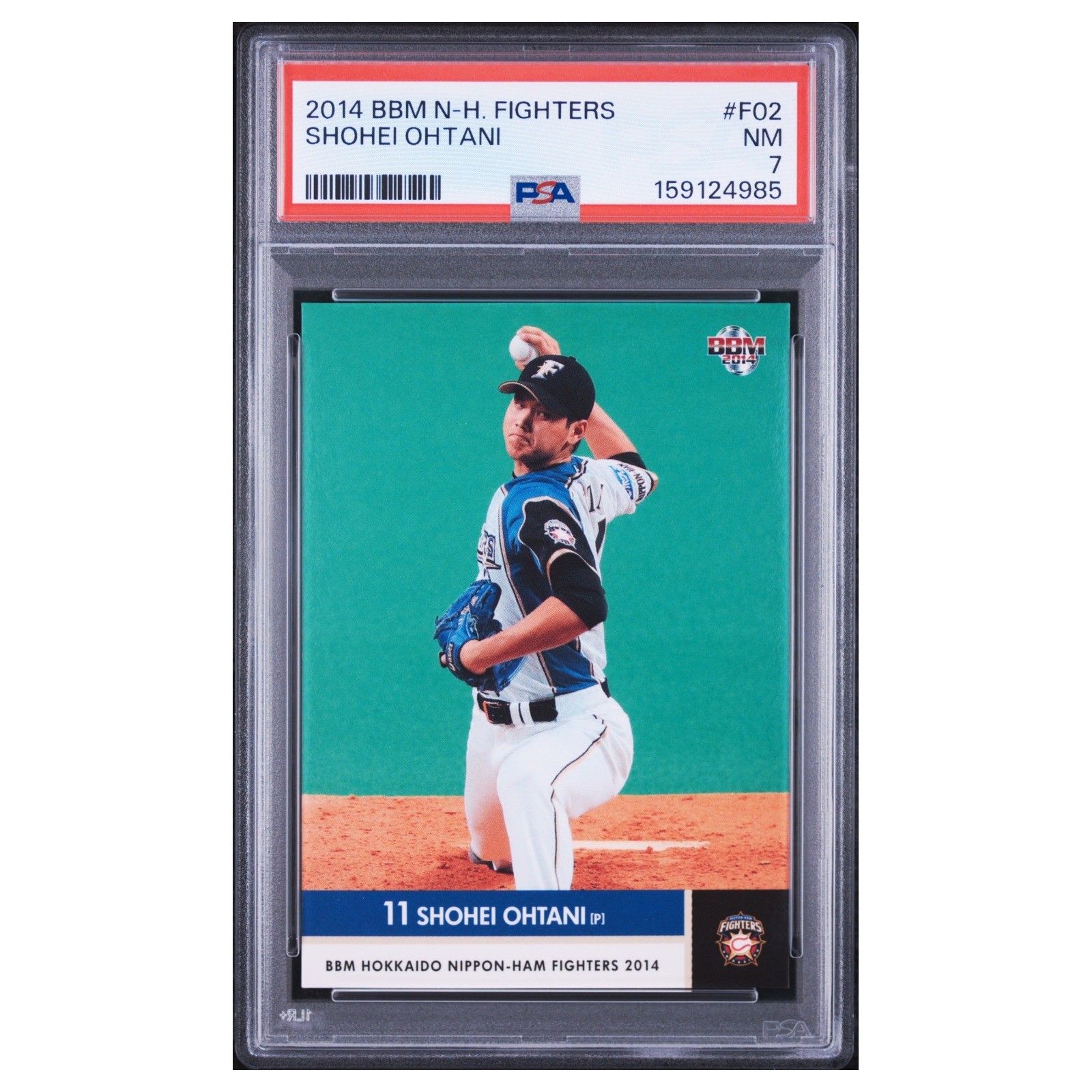 Shohei Ohtani #F02 PSA 7 2014 Bbm Hokkaido Nippon Ham Fighters Baseball Card MLB