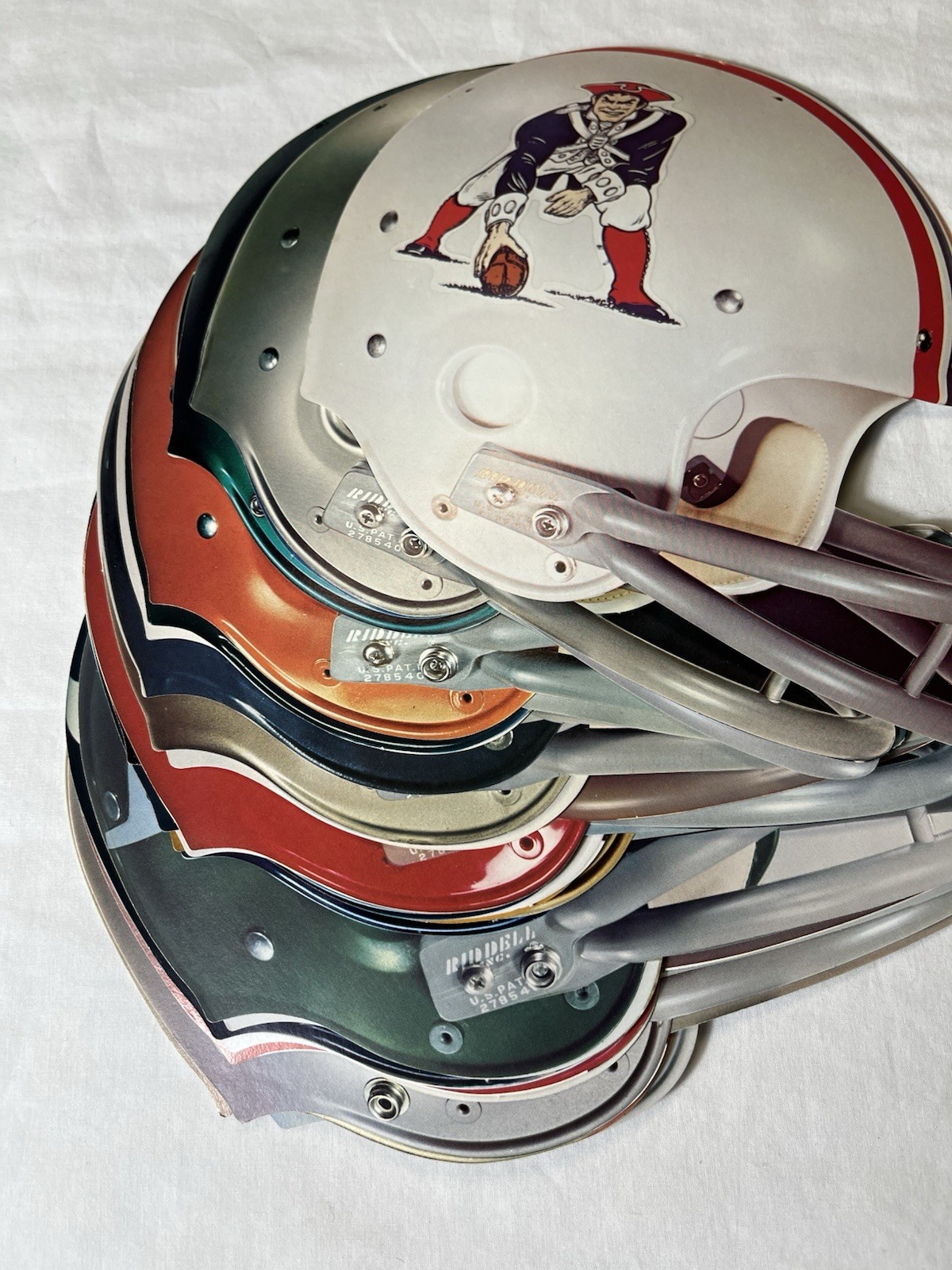 Vtg Nfl All Team Cardboard Helmet Displays Riddle Helmets 70s Vtg Nfl All Team Cardboard Helmet Displays Riddle Helmets 70s