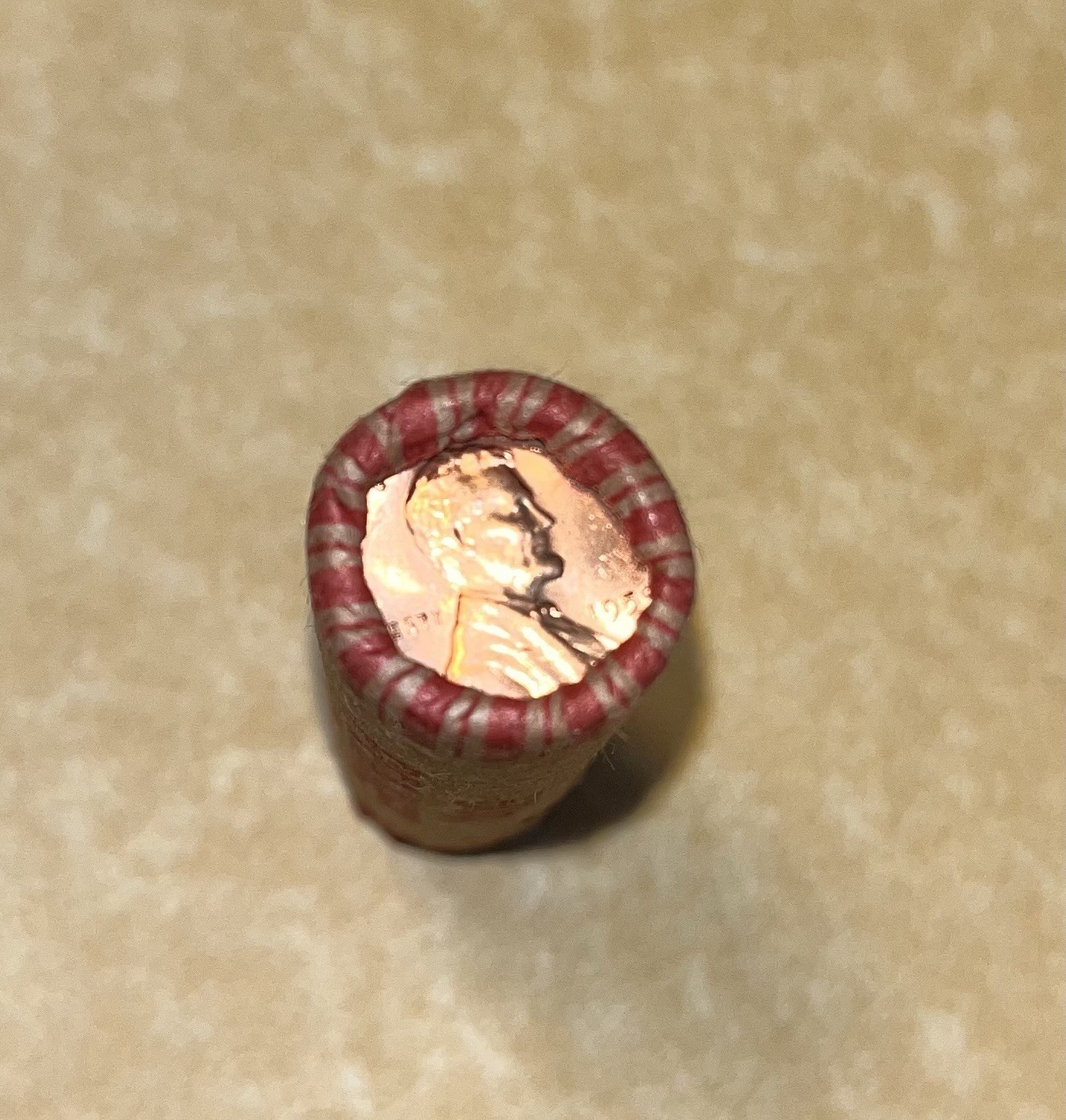 1959 PHILADELPHIA MINT LINCOLN MEMORIAL CENT ROLL OF 50 PENNIES 1959 PHILADELPHIA MINT LINCOLN MEMORIAL CENT ROLL OF 50 PENNIES