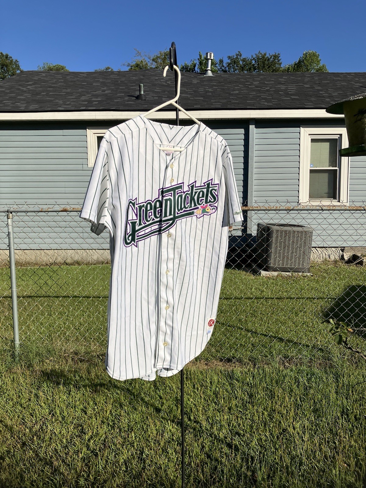 Vintage Rawlings Green jackets Baseball Jersey Original Stitched Embodied Text Vintage Rawlings Green jackets Baseball Jersey Original Stitched Embodied Text