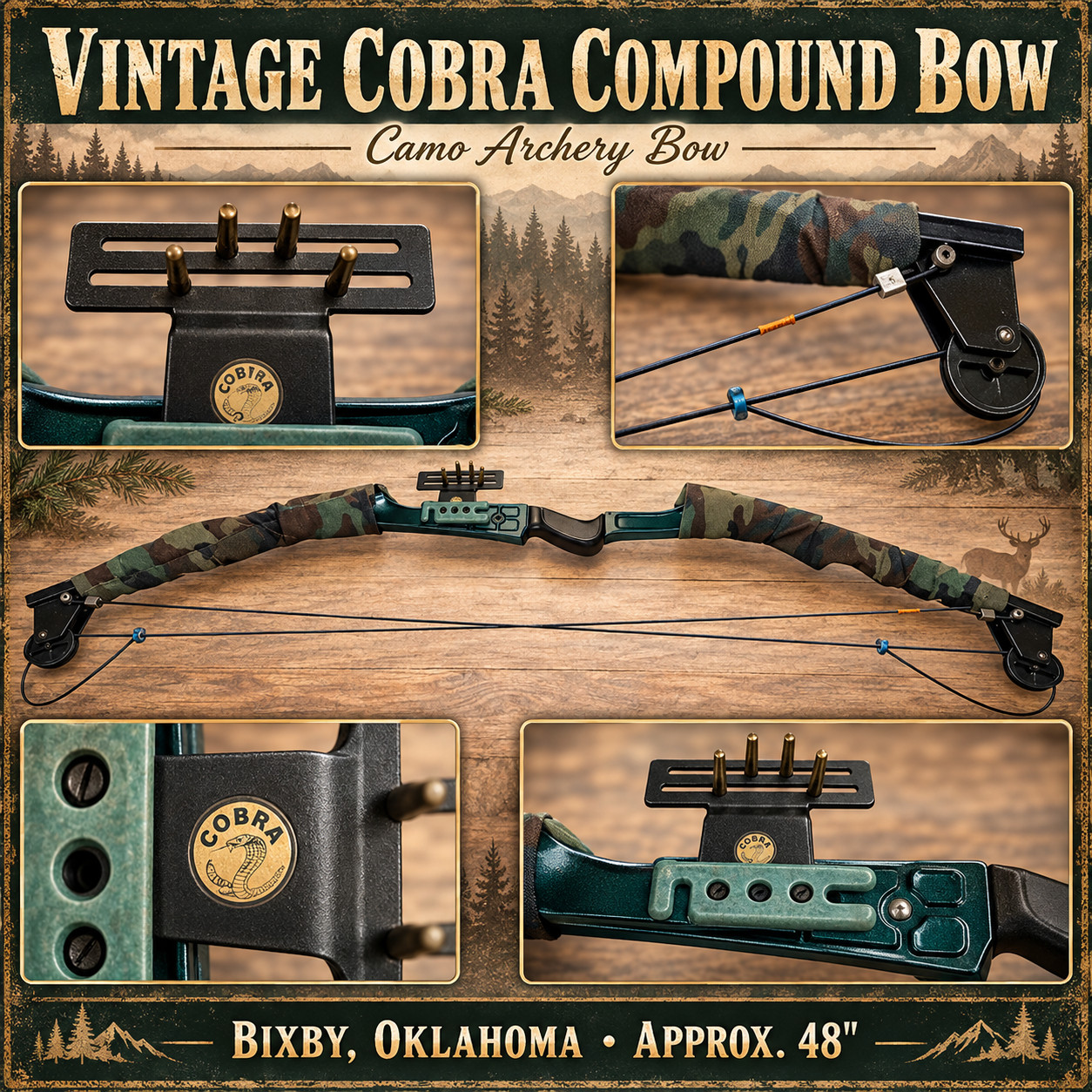 Vintage Cobra Compound Bow Bixby Oklahoma 48 Vintage Cobra Compound Bow Bixby Oklahoma 48