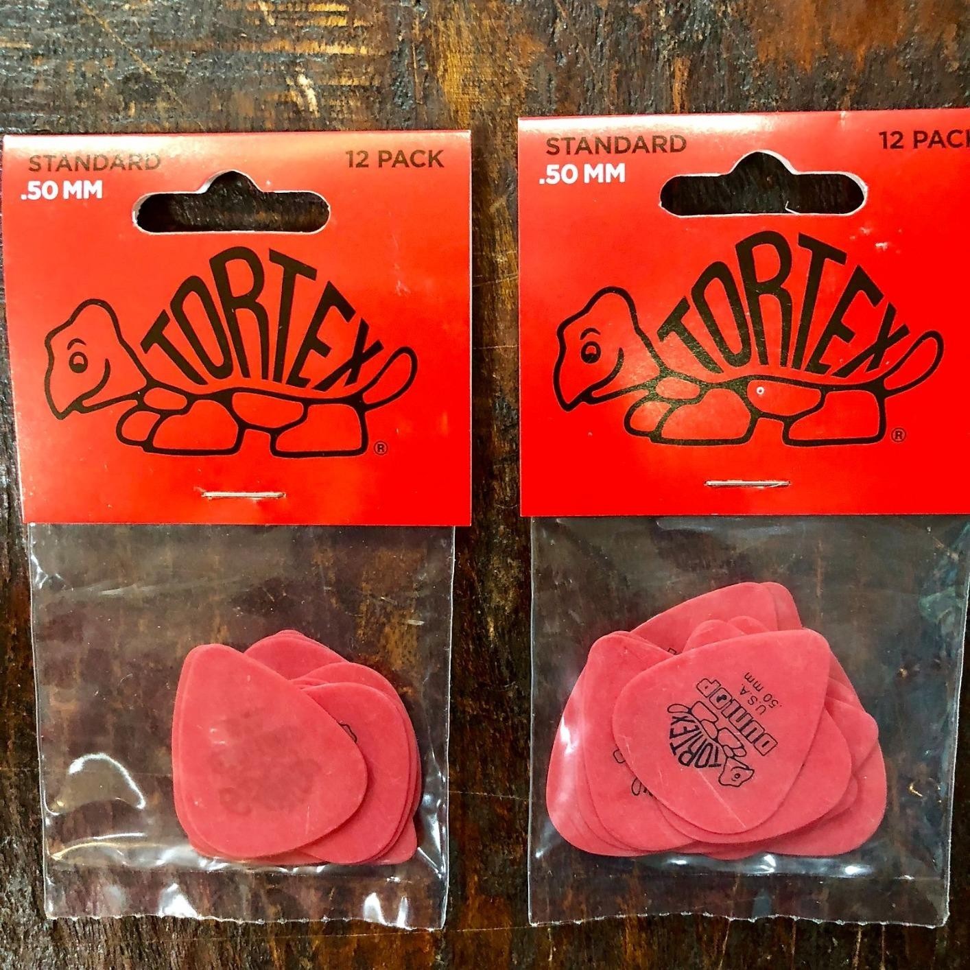 Jim Dunlop Tortex Standard .50mm Guitar Picks, Premium Plectrums 12-Pack