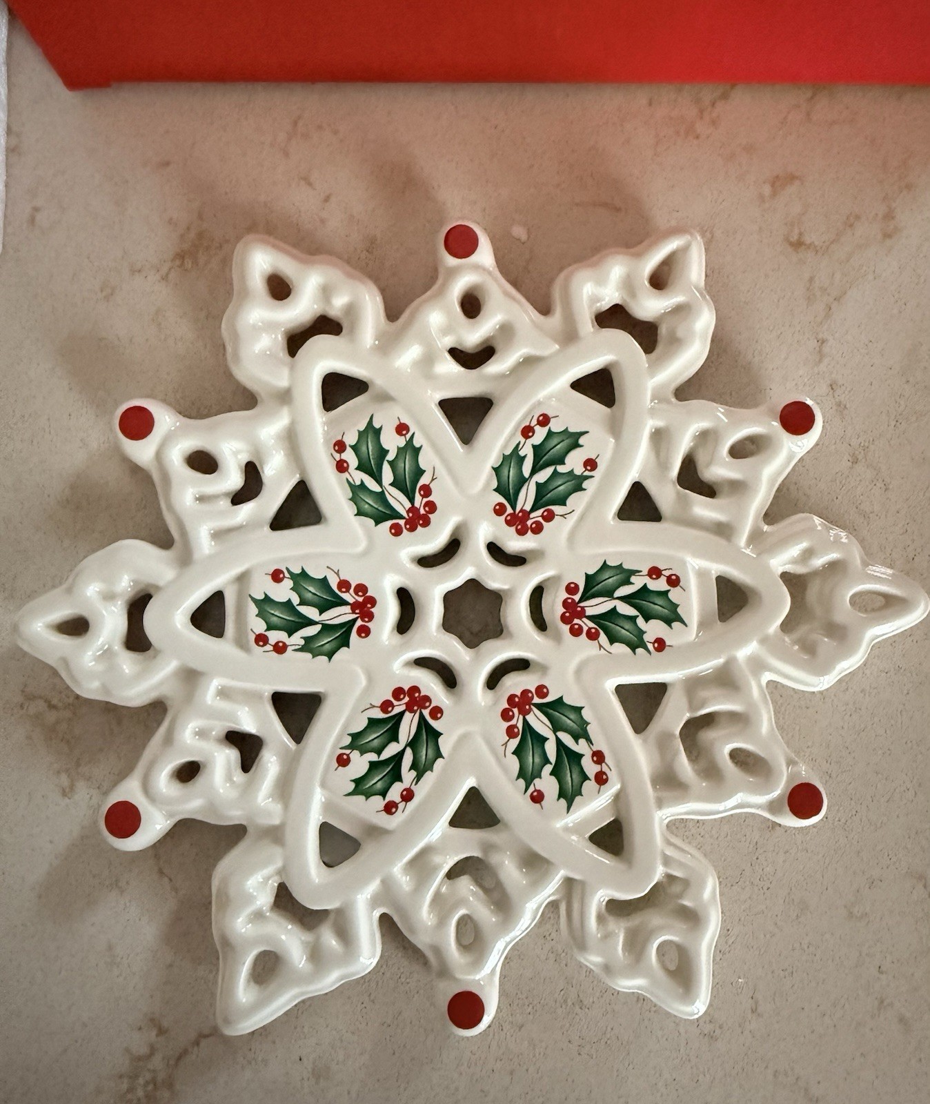 Lenox Holiday Christmas Snowflake Trivet 7.25” Lovely Open Box Lenox Holiday Christmas Snowflake Trivet 7.25” Lovely Open Box