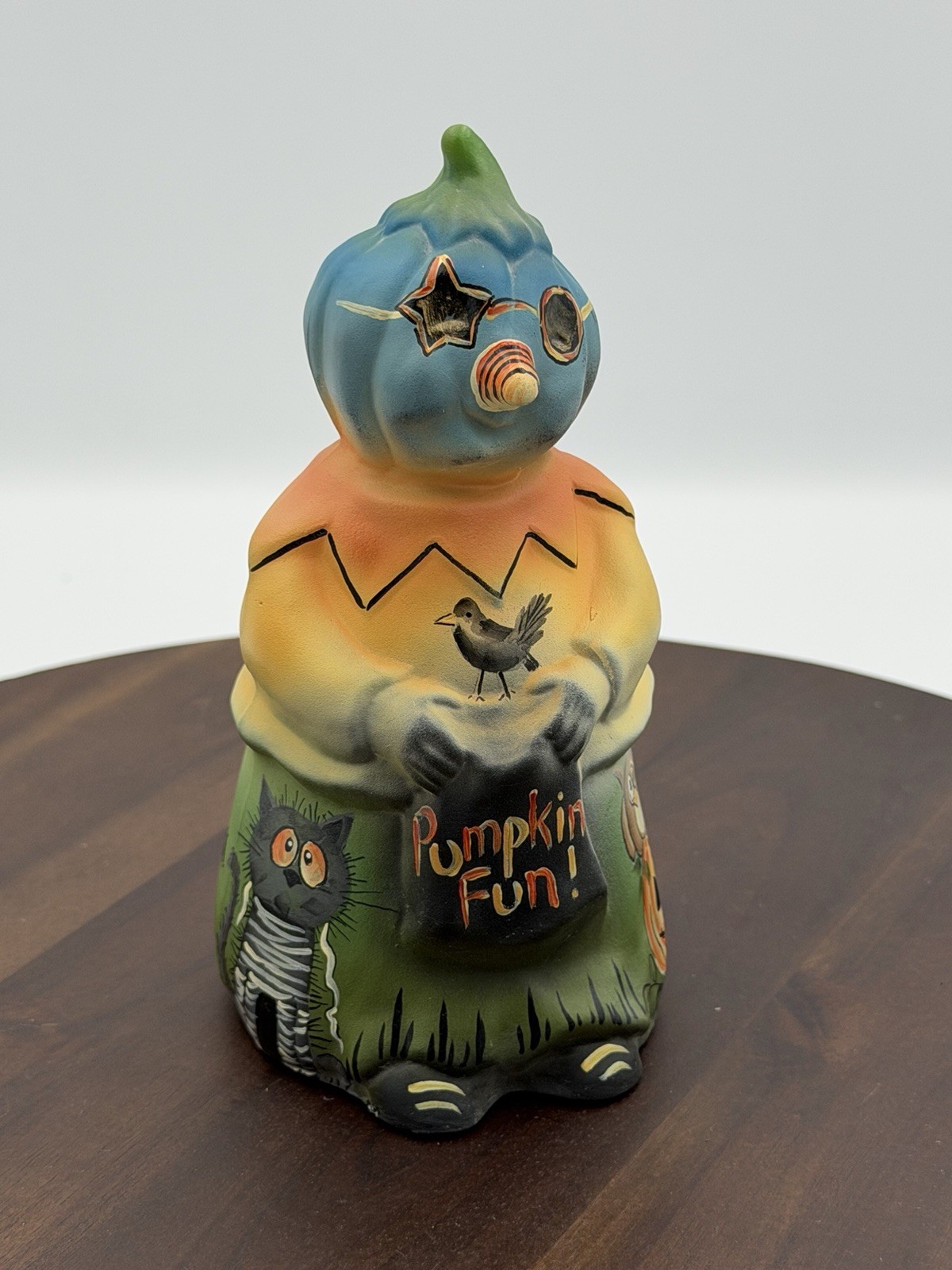 FENTON GLASS 2025 FGS EXCLUSIVE PUMPKIN HEAD FIGURINE HP Kim Barley #17/17 FENTON GLASS 2025 FGS EXCLUSIVE PUMPKIN HEAD FIGURINE HP Kim Barley #17/17