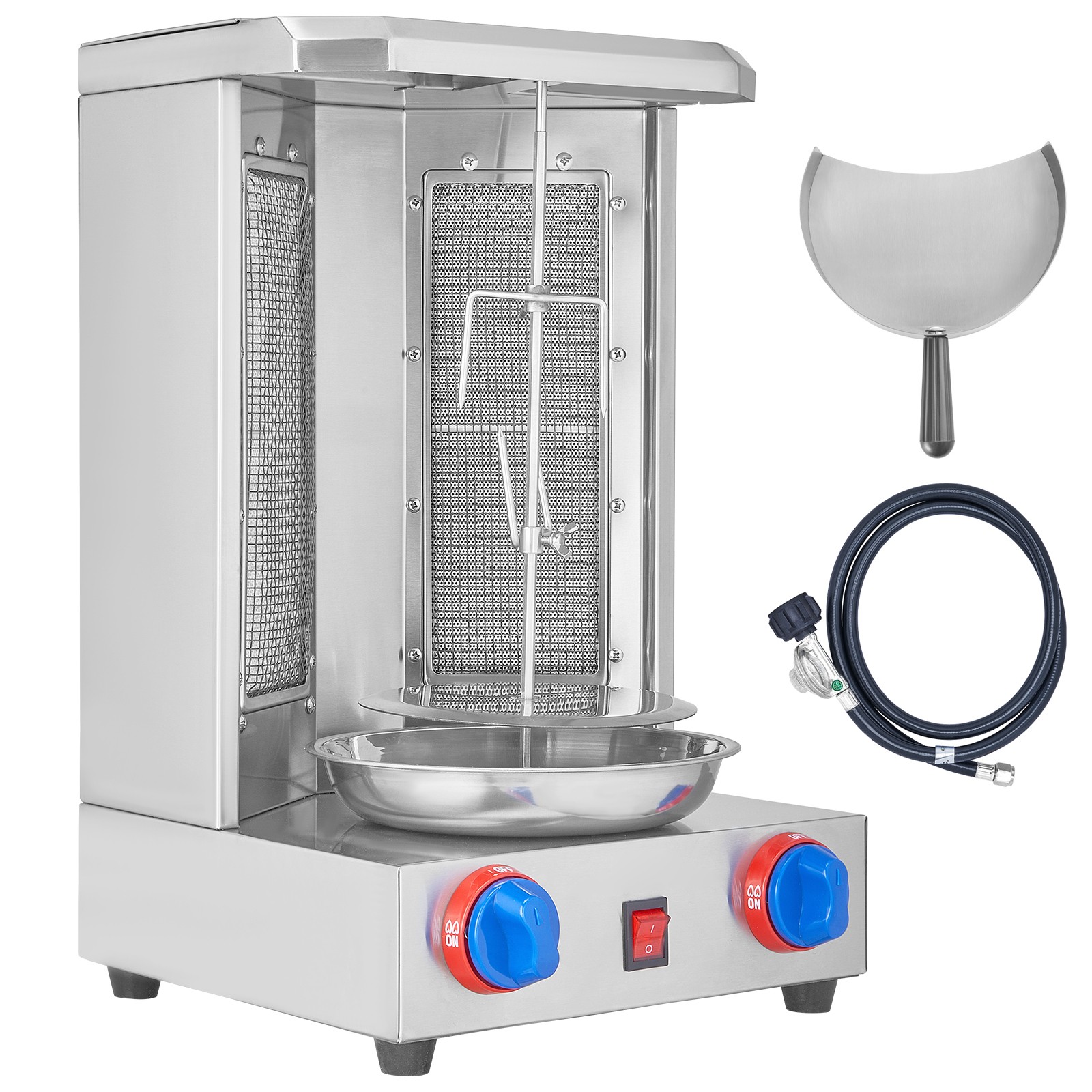 Uimoso Stainless Steel Gas Shawarma Grill Machine Vertical Gyro Rotisserie Doner