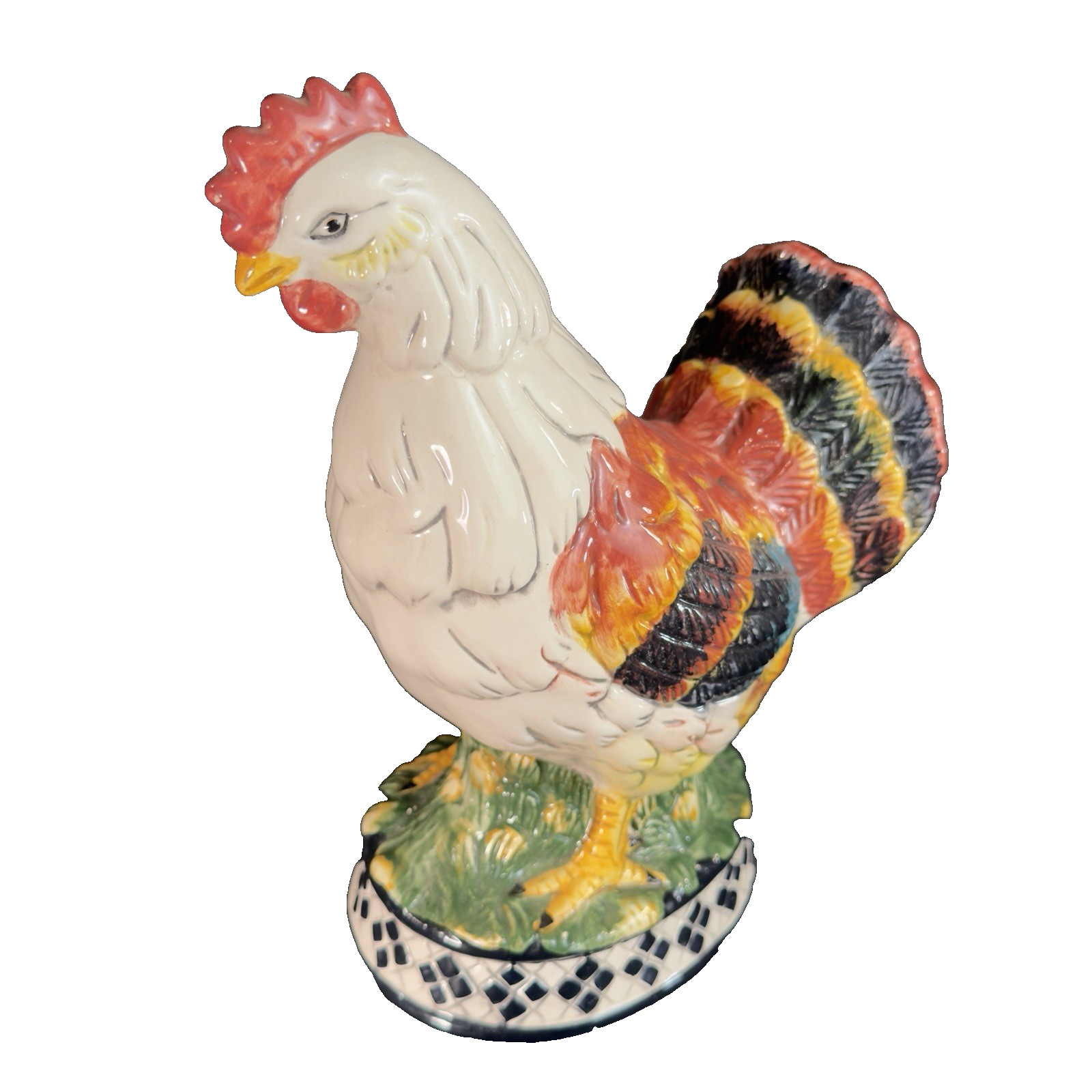 Vintage 1998 CBK Ltd CeramicRooster Figurine Country Farmhouse Kitchen Decor 9\