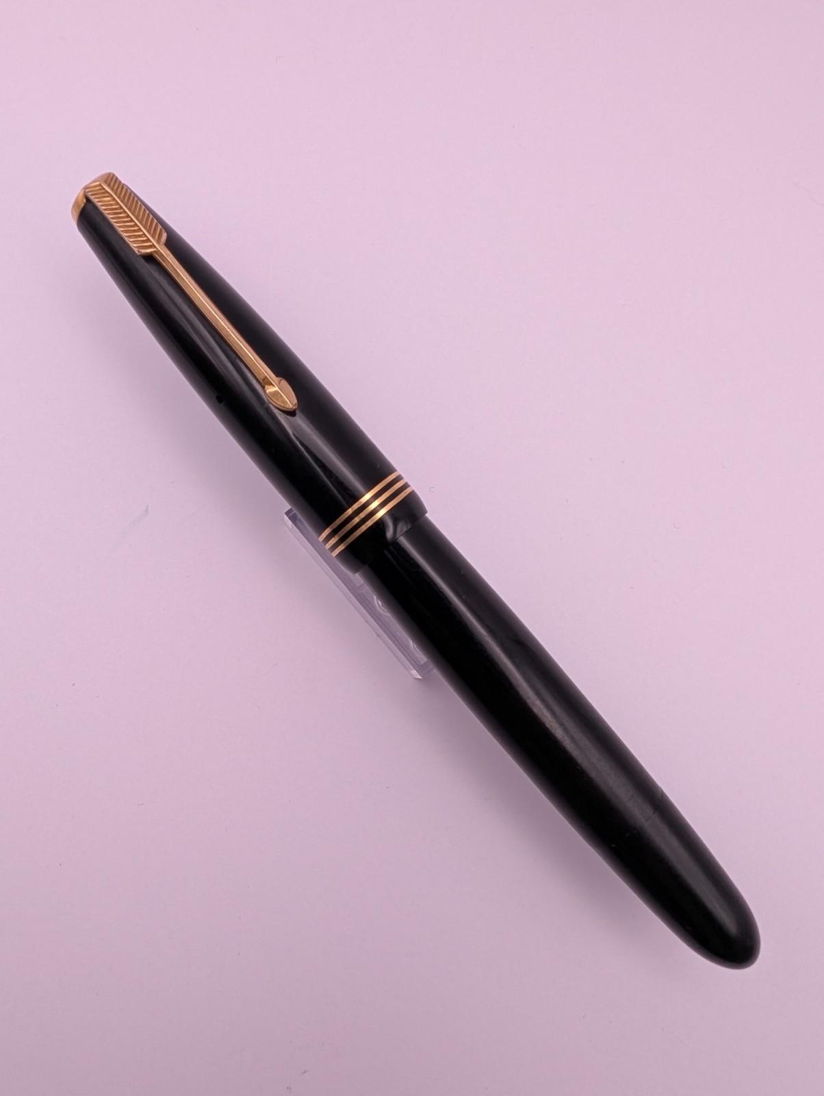 Ultra RARE 1947 Parker La Plume Fountain Pen France - 3 Cap Rings - 18K Nib 