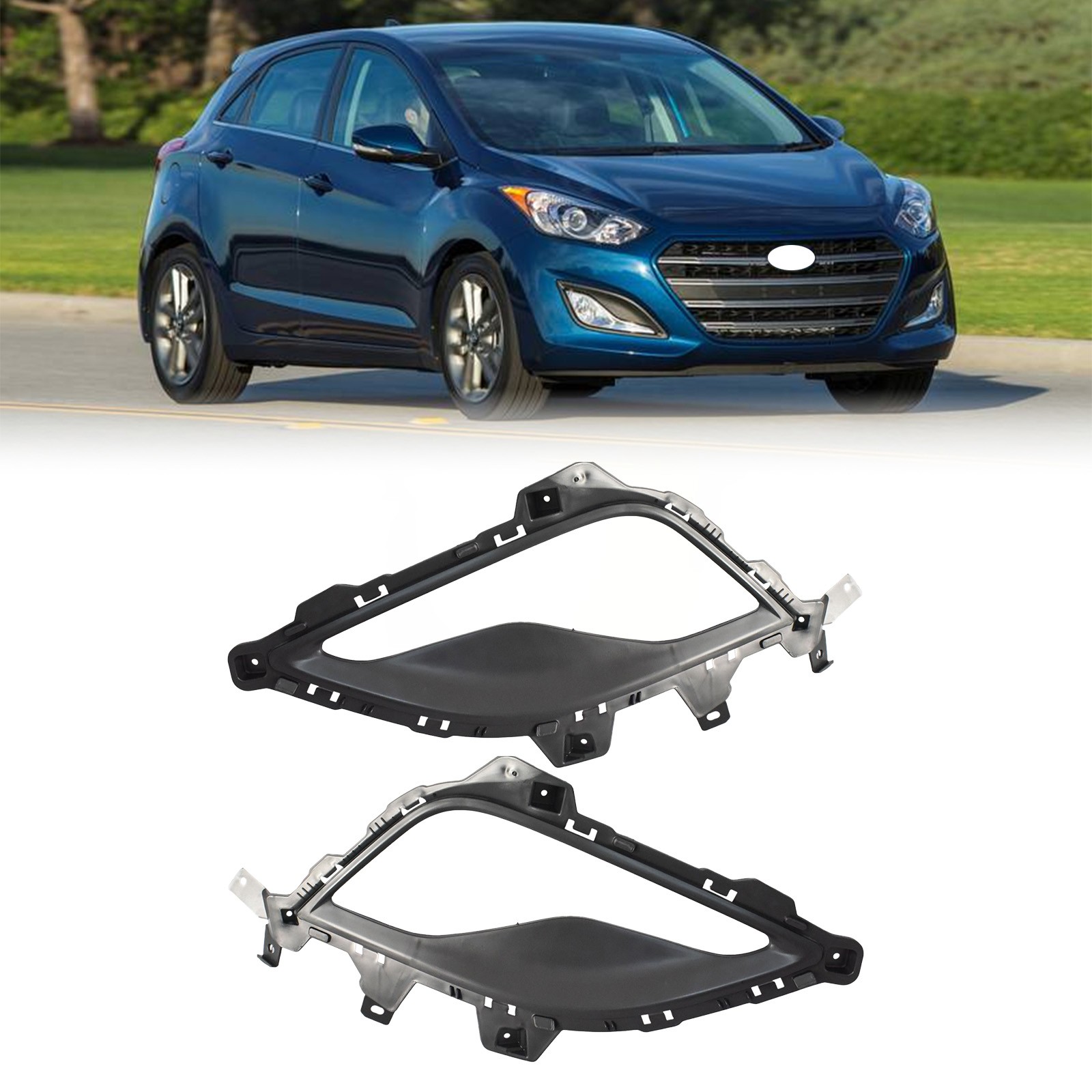 For 2013-2016 Hyundai Elantra GT Fog Light Lamp Cover Set Left+Right