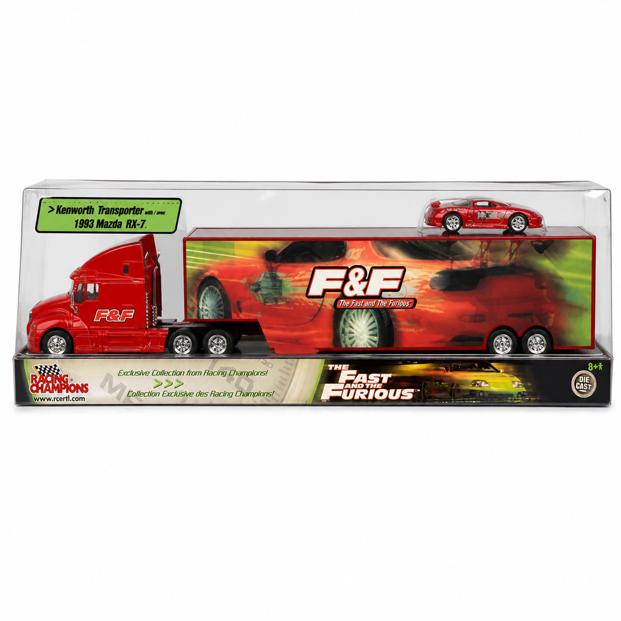 2003 Racing Champions Ertl Fast and Furious F&F  Kenworth 93 Mazda RX-7. New NIB