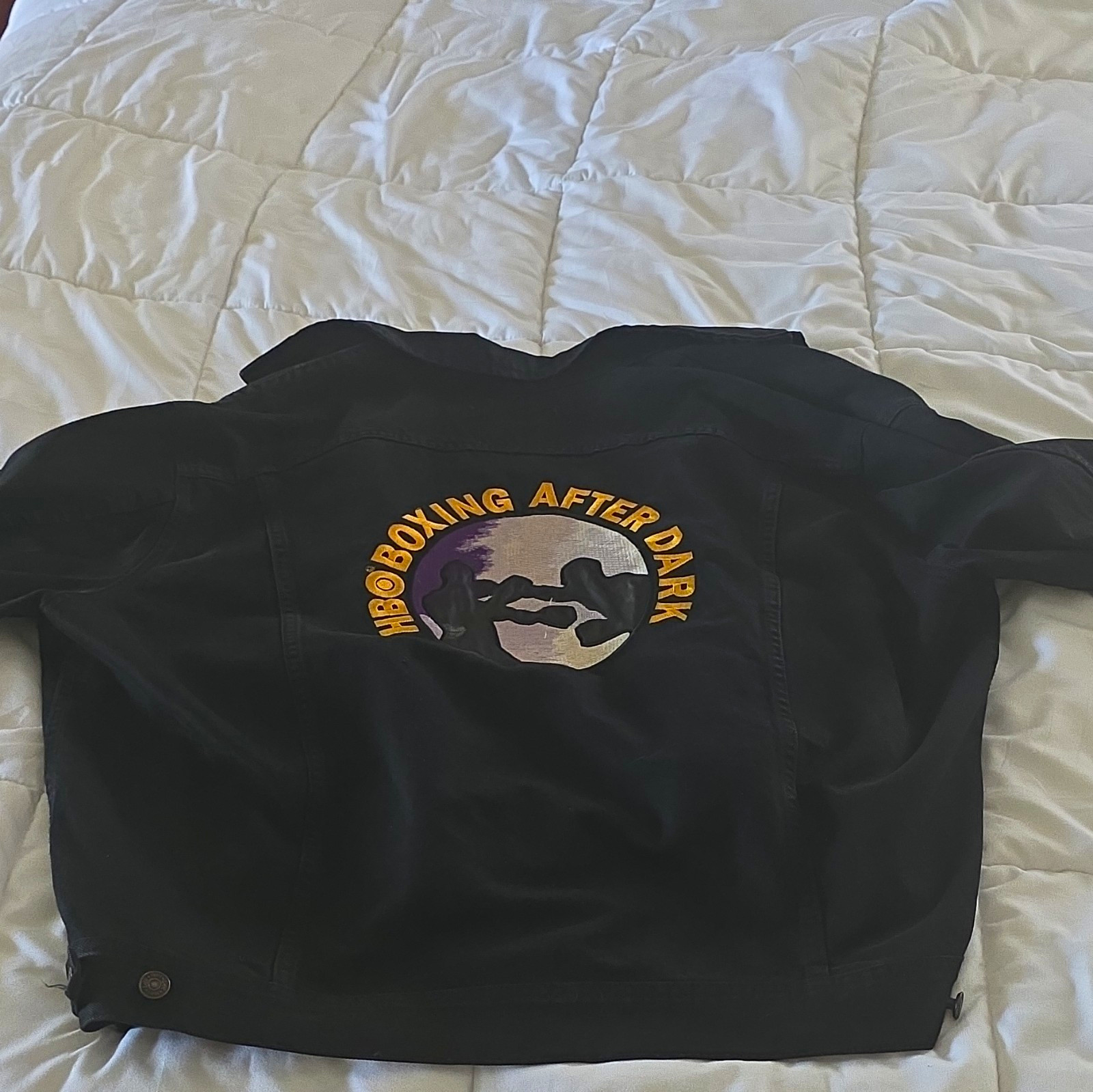 Lee Black Jacket HBO Boxing After Dark B.A.D. Logo Back Graphic Lee Black Jacket HBO Boxing After Dark B.A.D. Logo Back Graphic