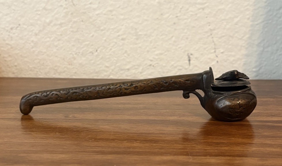 Antique Vtg Japanese Copper Bronze YATATE -Calligraphy Tool Ink Well w Turtle Antique Vtg Japanese Copper Bronze YATATE -Calligraphy Tool Ink Well w Turtle