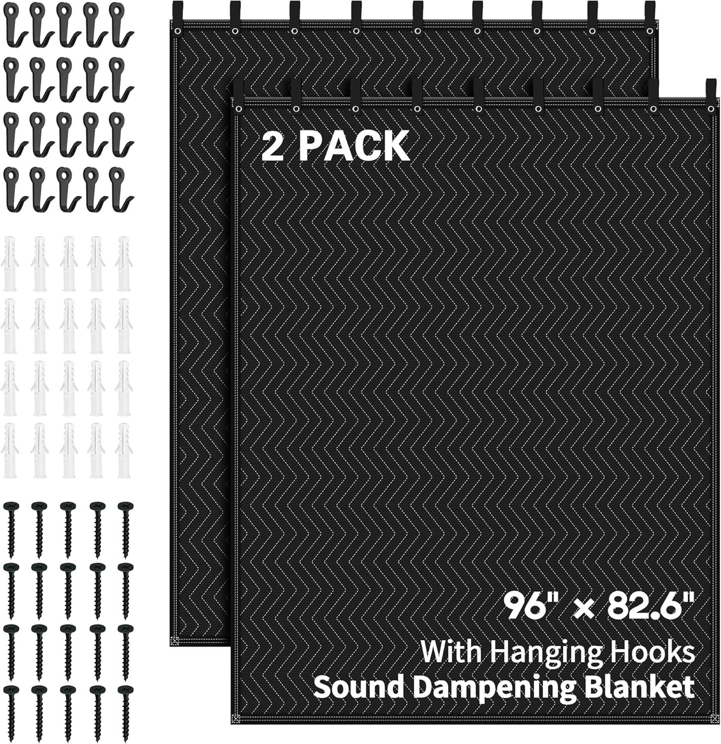 SUVONY 2 Pcs Large Sound Dampening Blanket 96\