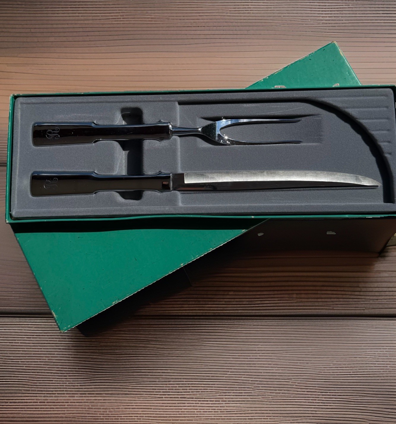 🔥 RARE FIND - Towle Silversmiths Carving Knife & Fork Set Stainless Steel