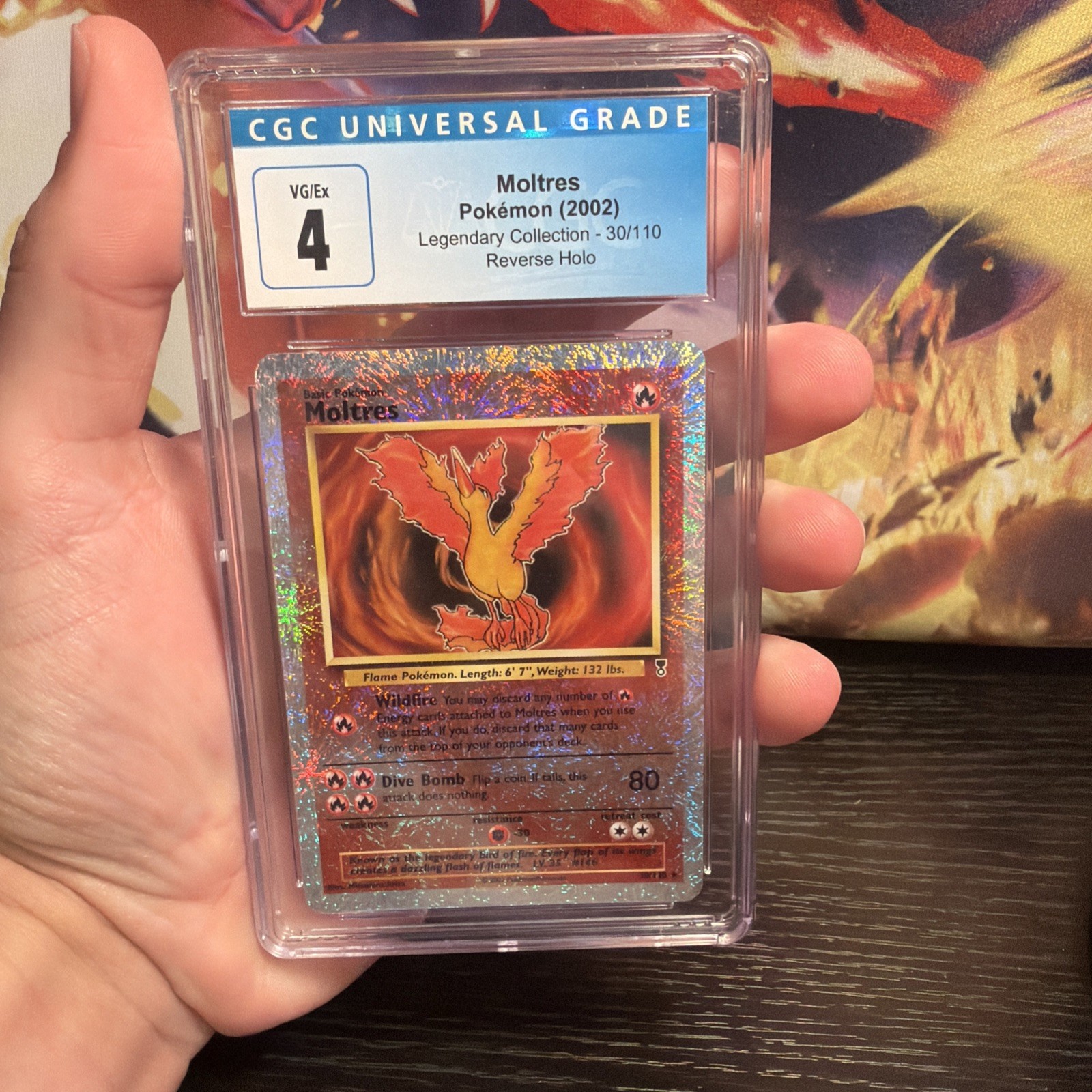 2002 POKEMON MOLTRES-REV.FOIL LEGENDARY COLLECTION #30 CGC 4 2002 POKEMON MOLTRES-REV.FOIL LEGENDARY COLLECTION #30 CGC 4