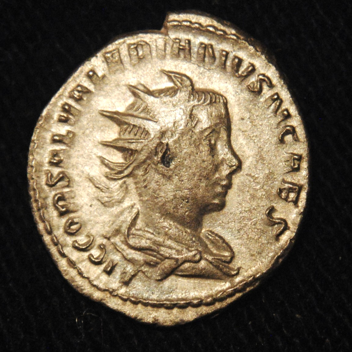 BI Antoninianus Saloninus as Cæsar Rv PRINC IVVENT 3.37 grs 20-22mm Rome AD 258 BI Antoninianus Saloninus as Cæsar Rv PRINC IVVENT 3.37 grs 20-22mm Rome AD 258
