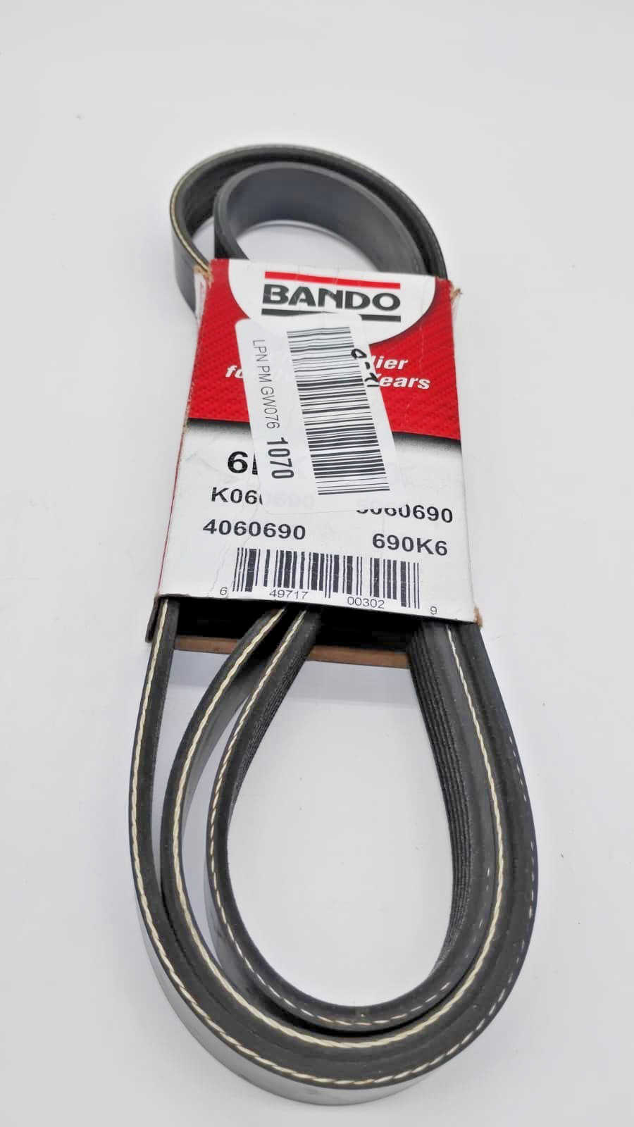 Bando 6PK1750 OEM Serpentine Belt 6 Ribs x 1750mm 69 In Fits Ford Chevy Volvo Bando 6PK1750 OEM Serpentine Belt 6 Ribs x 1750mm 69 In Fits Ford Chevy Volvo