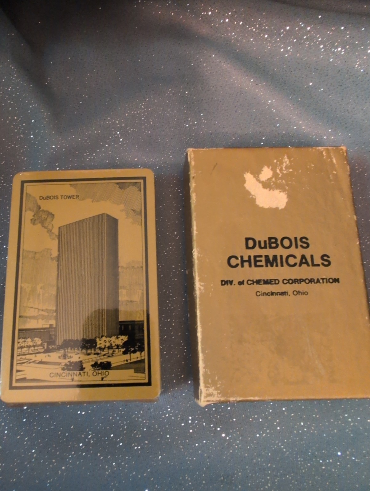 Vintage DuBois Chemicals Playing Cards Cincinnati OH Gold Box Vintage DuBois Chemicals Playing Cards Cincinnati OH Gold Box