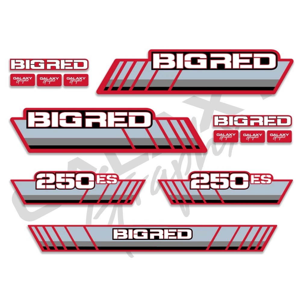 1986 Honda BIG RED 250ES Decal Graphics Kit - RED original 1986 Honda BIG RED 250ES Decal Graphics Kit - RED original
