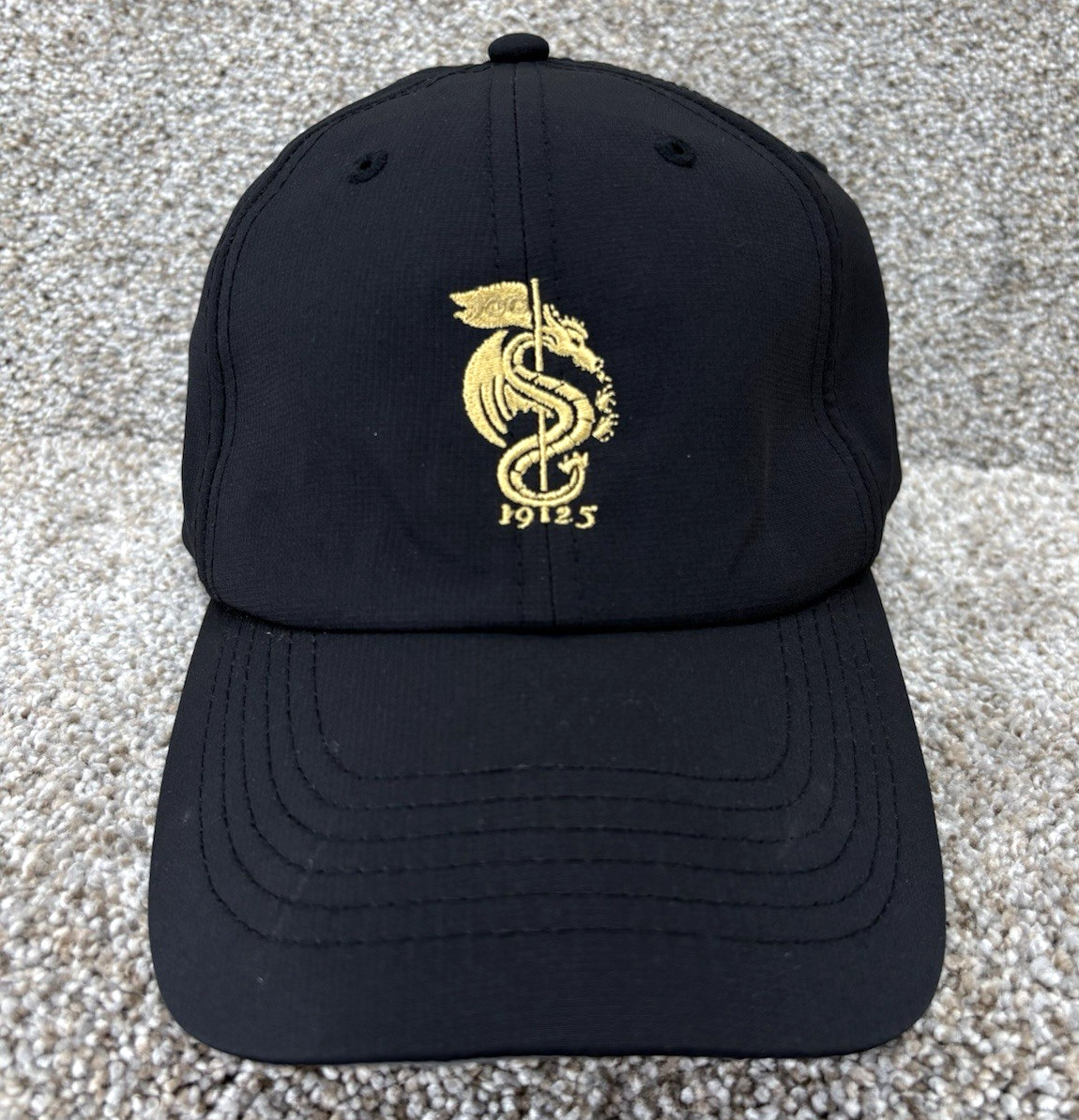 Rare MPCC Pebble Beach Gold Centennial EAD Cap OSFA Imperial OG Performance NWOT