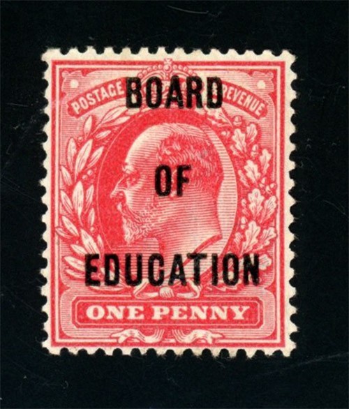 [GREAT BRITAIN] 1902 1d Board Education SC O68 SG O84 CV£180 MH PF Cert CA3491