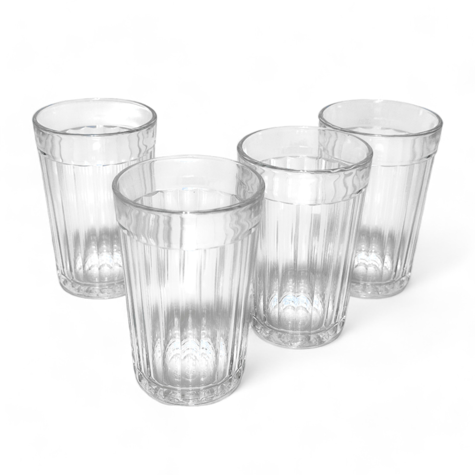 4-pc Classic Russian Faceted Drinking Glass USSR Clear Soda Water Graneny Stakan
