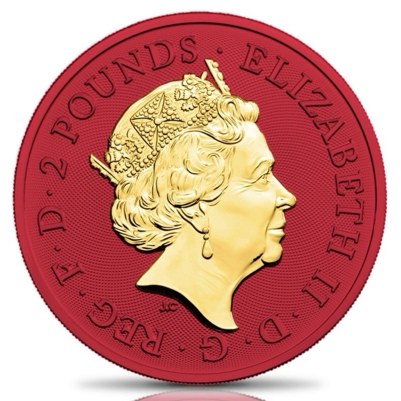2020 Space Metals Pink 1 oz British Music: Queen Rhapsody £2 Coin | 250 Mintage