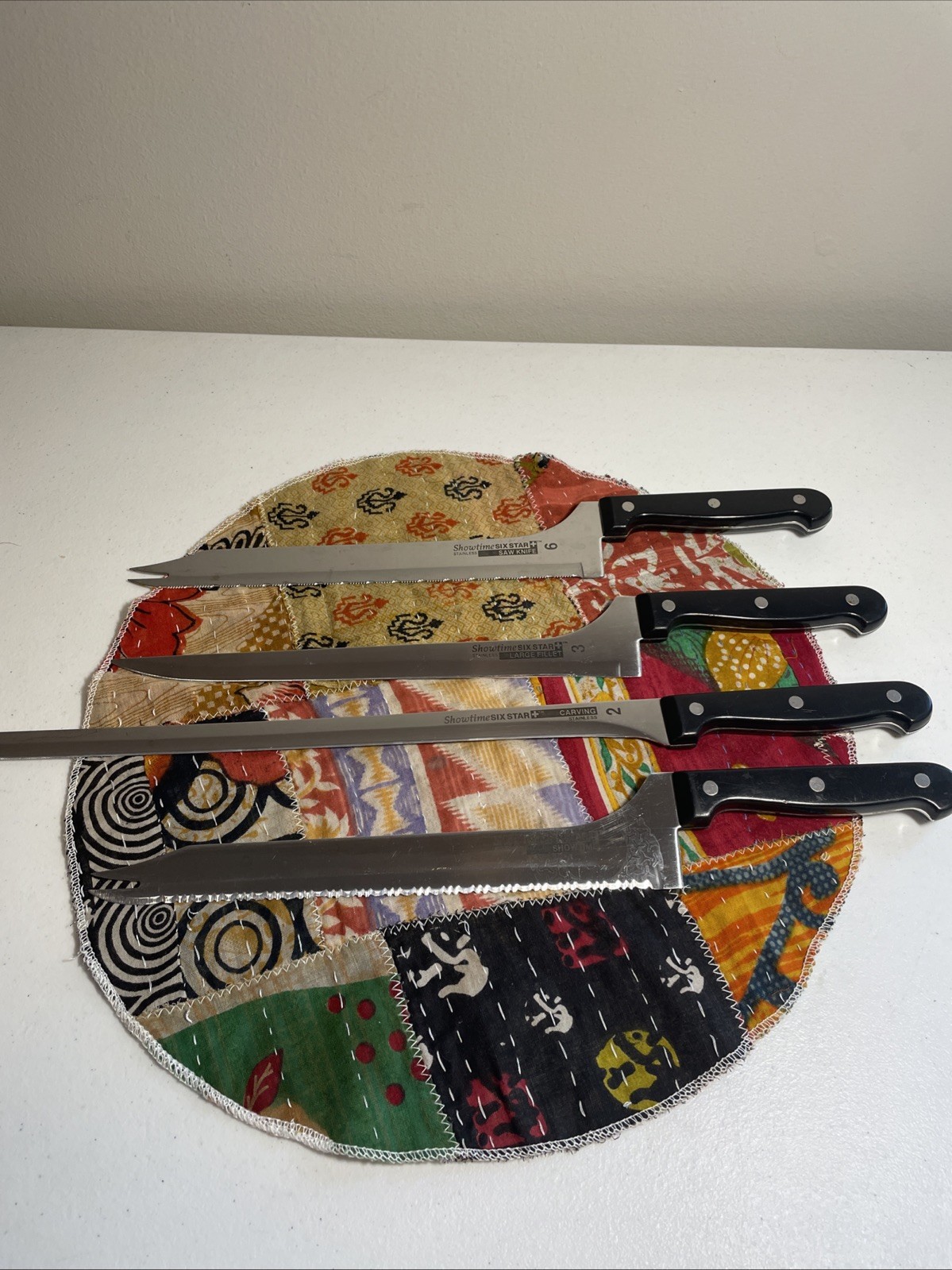Ronco Showtime Six-Star Kitchen Carvin Saw & Large Fillet Knives #1 #2 #3 #6 Ronco Showtime Six-Star Kitchen Carvin Saw & Large Fillet Knives #1 #2 #3 #6