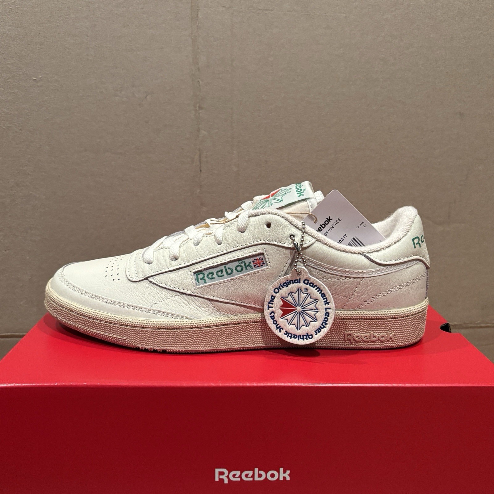 Men’s 8/8.5 Reebok Club C 85 Vintage'Chalk Glen Green' 100000317