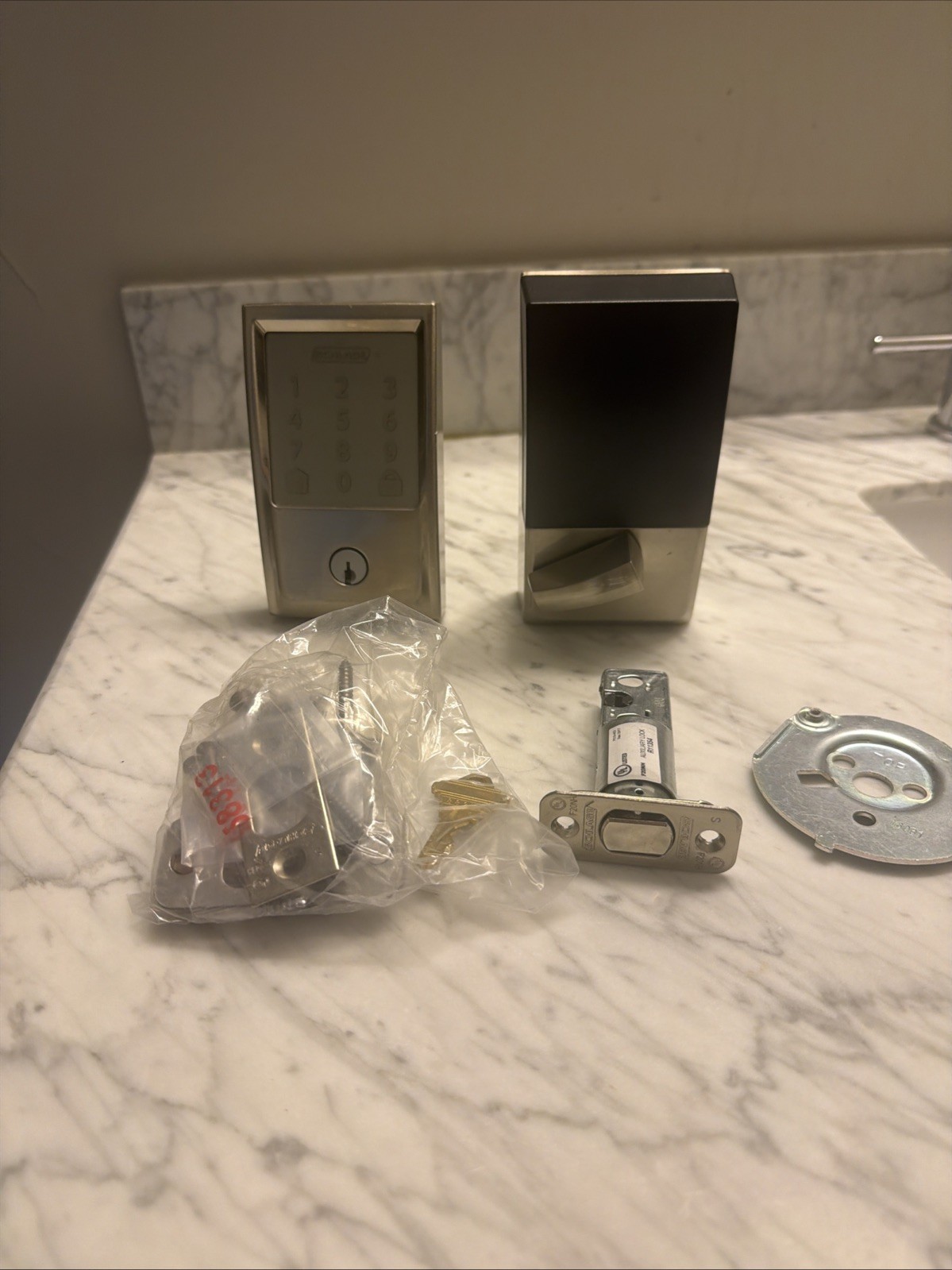 Schlage Encode Smart WiFi Deadbolt Lock for Front Door Satin Nickel Silver Schlage Encode Smart WiFi Deadbolt Lock for Front Door Satin Nickel Silver