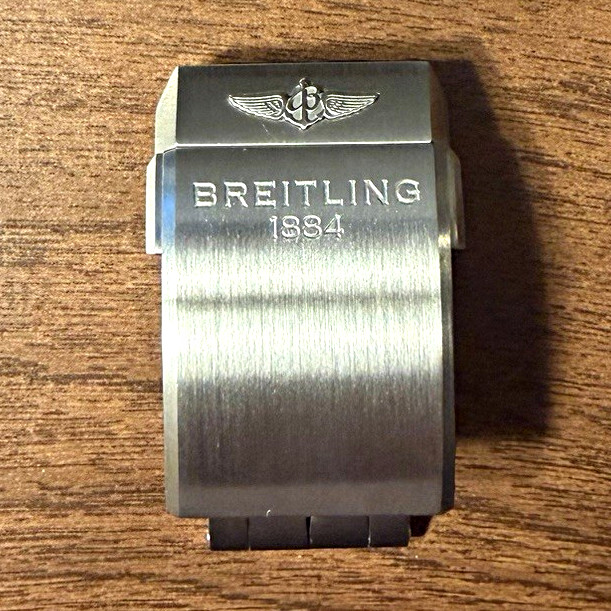 Breitling Brushed Stainless Steel Deployant Watch Band Clasp Buckle 20mm Breitling Brushed Stainless Steel Deployant Watch Band Clasp Buckle 20mm