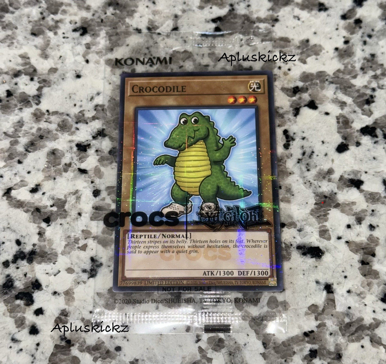 Konami Yu-Gi-Oh TCG Crocs Crocodile CRD-EN001 Promo Monster Card English Sealed Konami Yu-Gi-Oh TCG Crocs Crocodile CRD-EN001 Promo Monster Card English Sealed