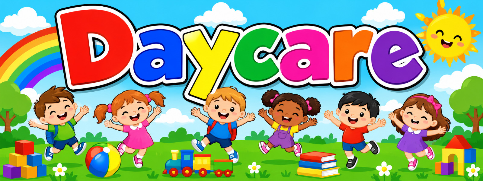 3ft x 8ft DAYCARE Banner (CAN BE PERSONALIZED) 3ft x 8ft DAYCARE Banner (CAN BE PERSONALIZED)