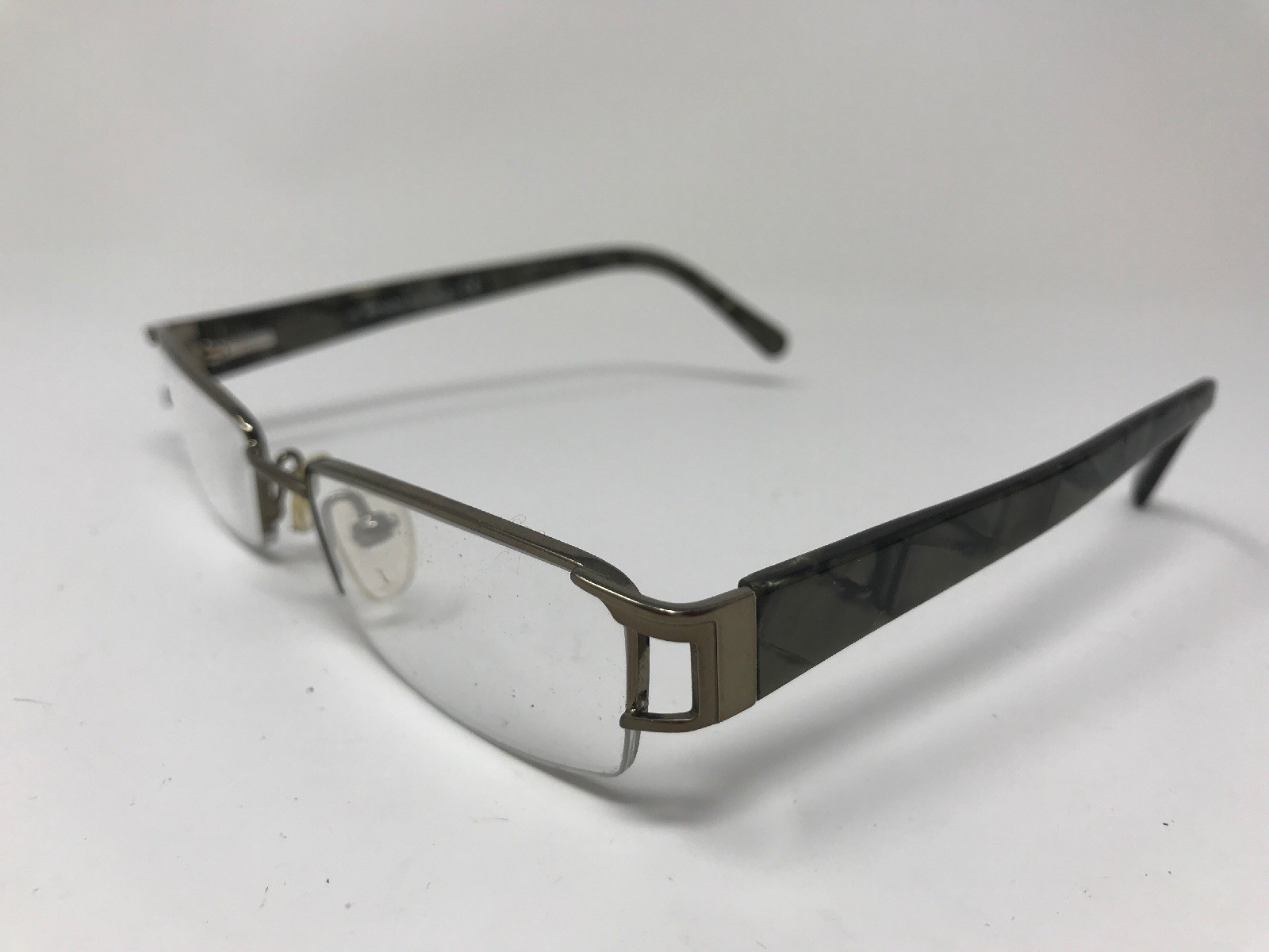 Banana Republic Lois Eyeglassws Halfrimless 52-17-140 Brown Marble NP04